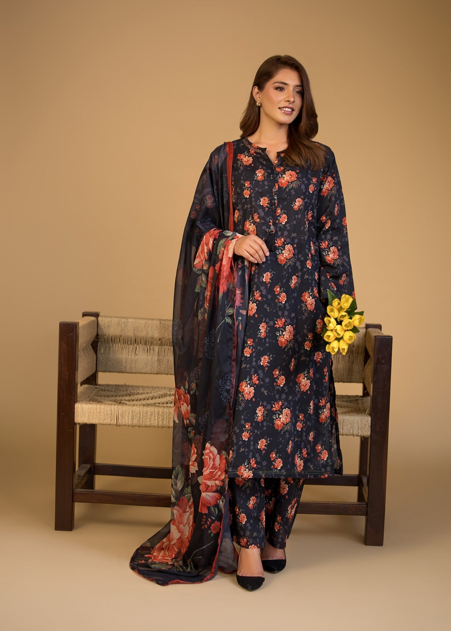 Bin Tayyab (BT006286 BLK) Women 3pcs
