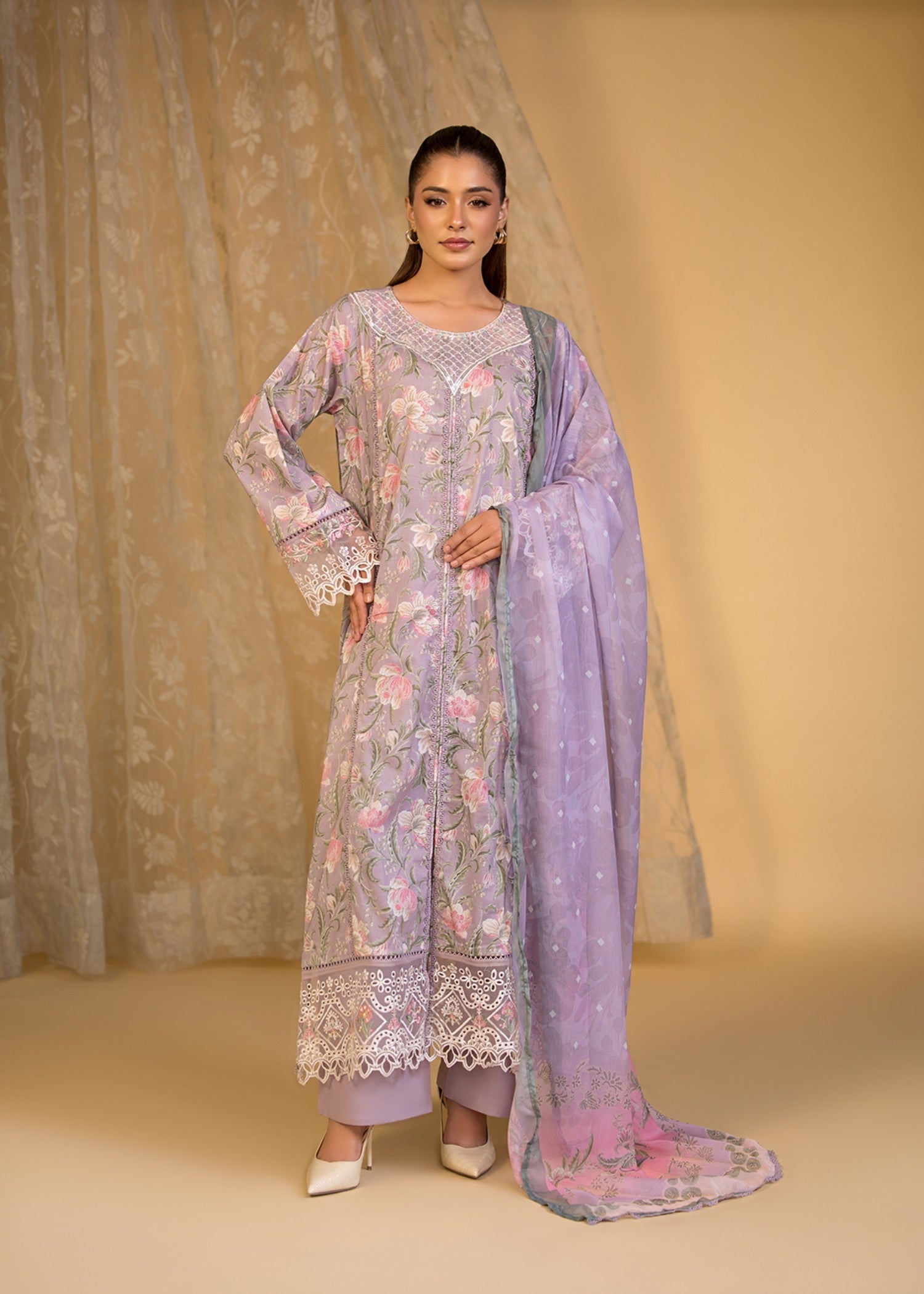 Bin Tayyab (BT006221 PLM) Women 3pcs
