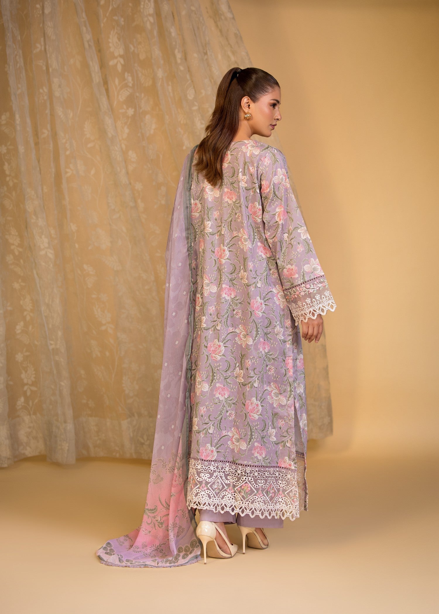 Bin Tayyab (BT006221 PLM) Women 3pcs