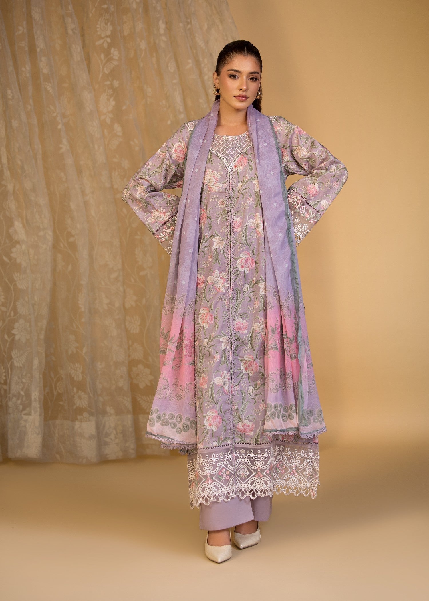 Bin Tayyab (BT006221 PLM) Women 3pcs