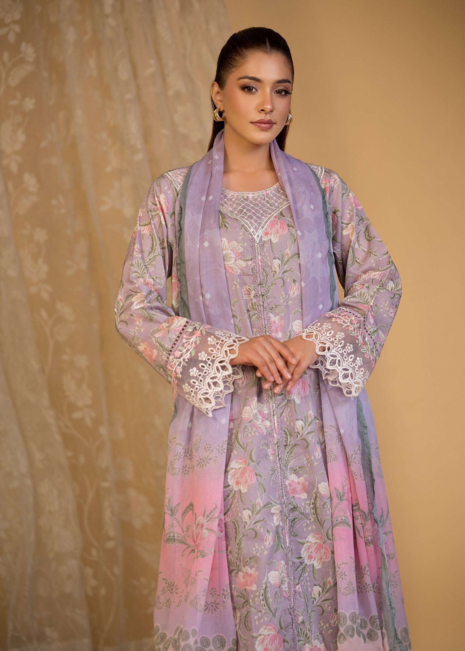 Bin Tayyab (BT006221 PLM) Women 3pcs