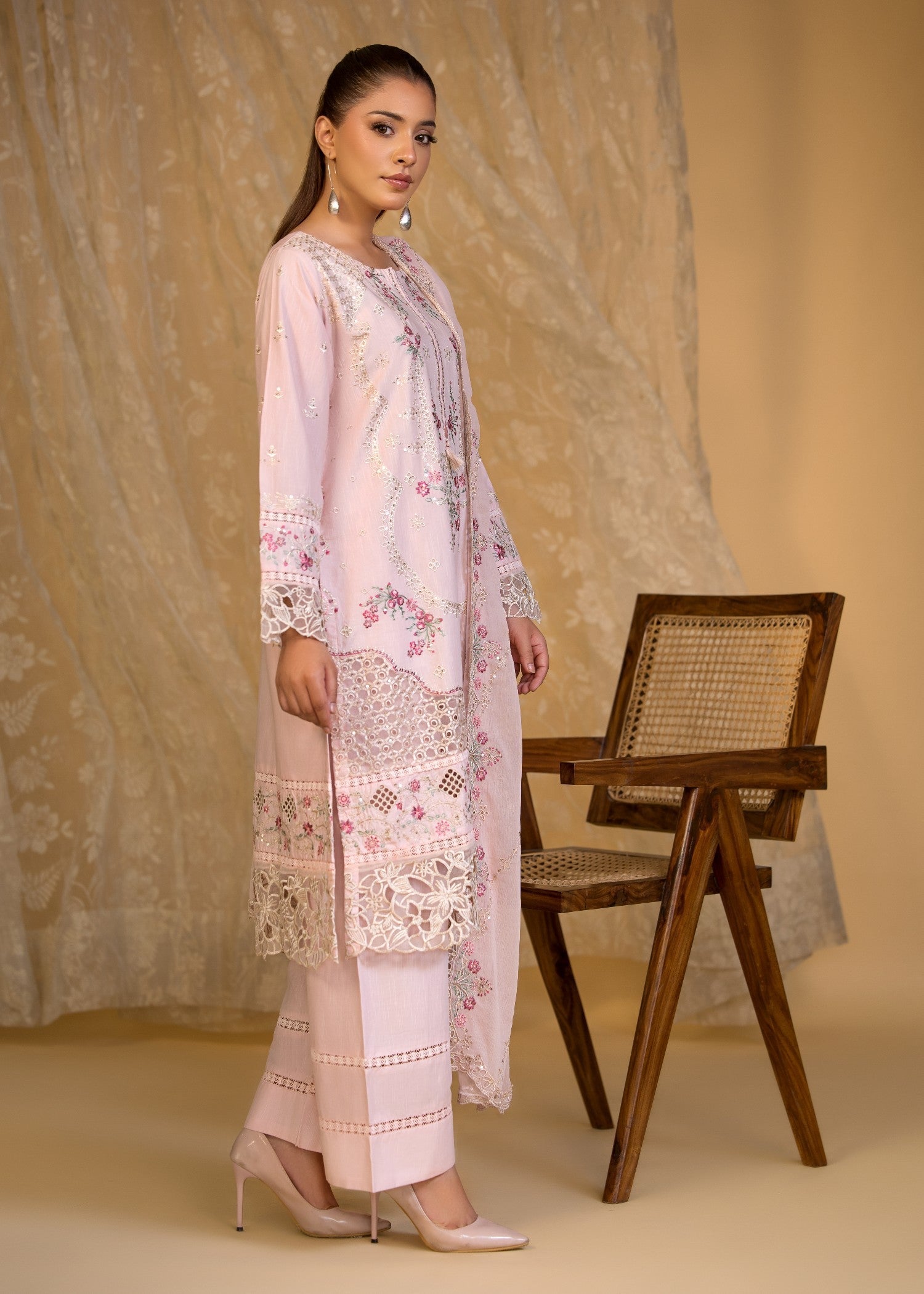 Bin Tayyab (BT006287 L PNK) Women 3pcs