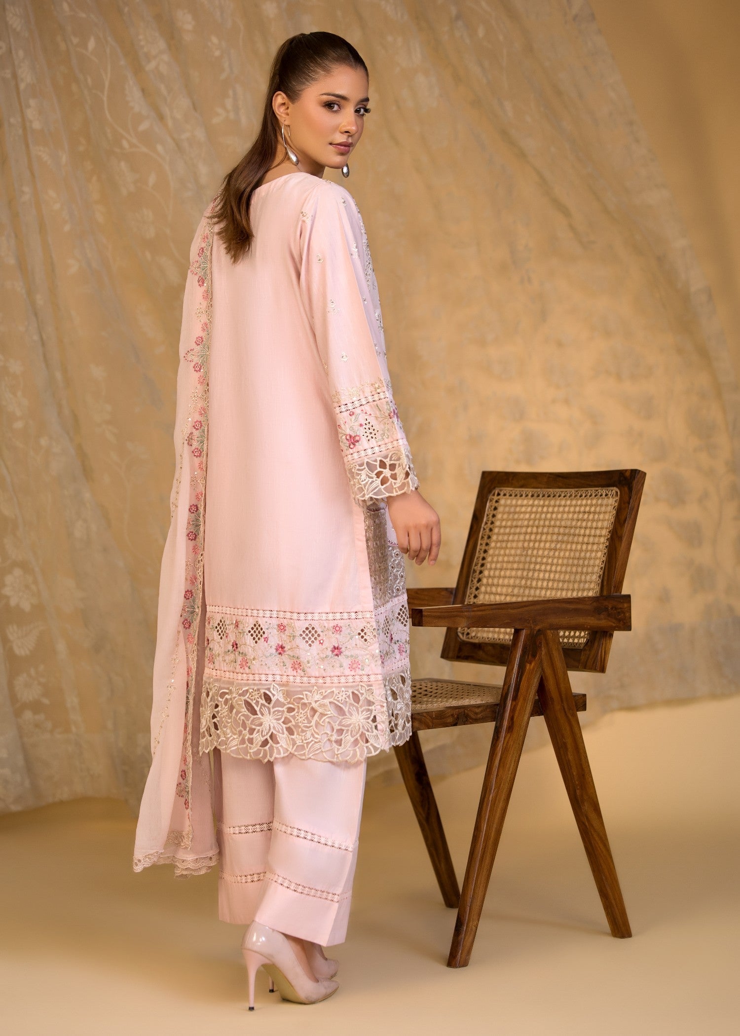 Bin Tayyab (BT006287 L PNK) Women 3pcs