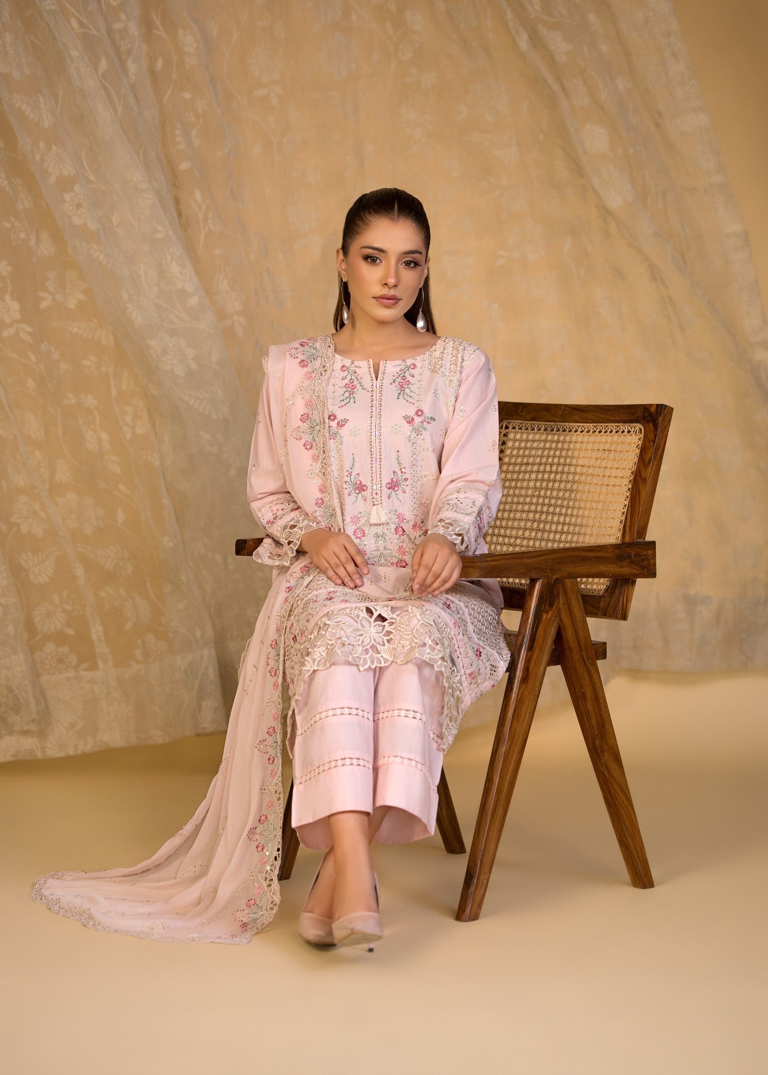 Bin Tayyab (BT006287 L PNK) Women 3pcs