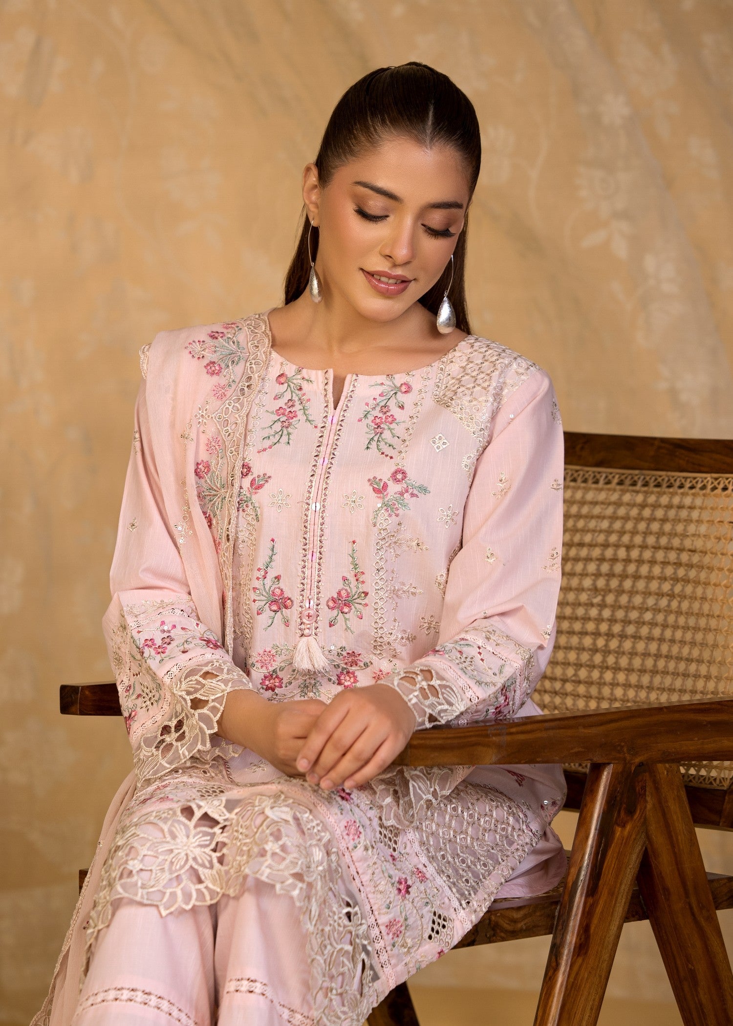 Bin Tayyab (BT006287 L PNK) Women 3pcs