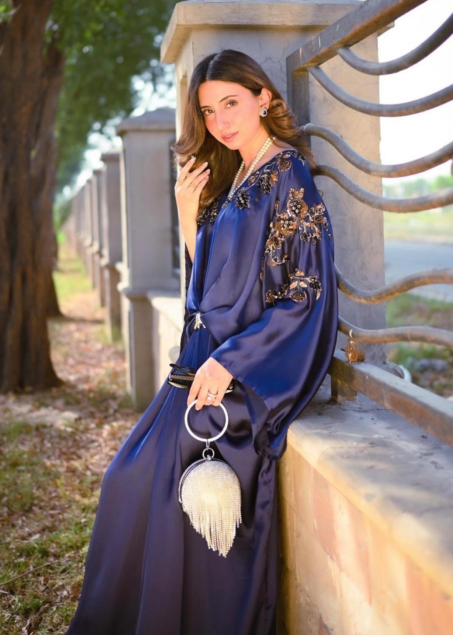 Grandeur By Saima Abaidullah GBSA Blue Kaftan Women 1pcs