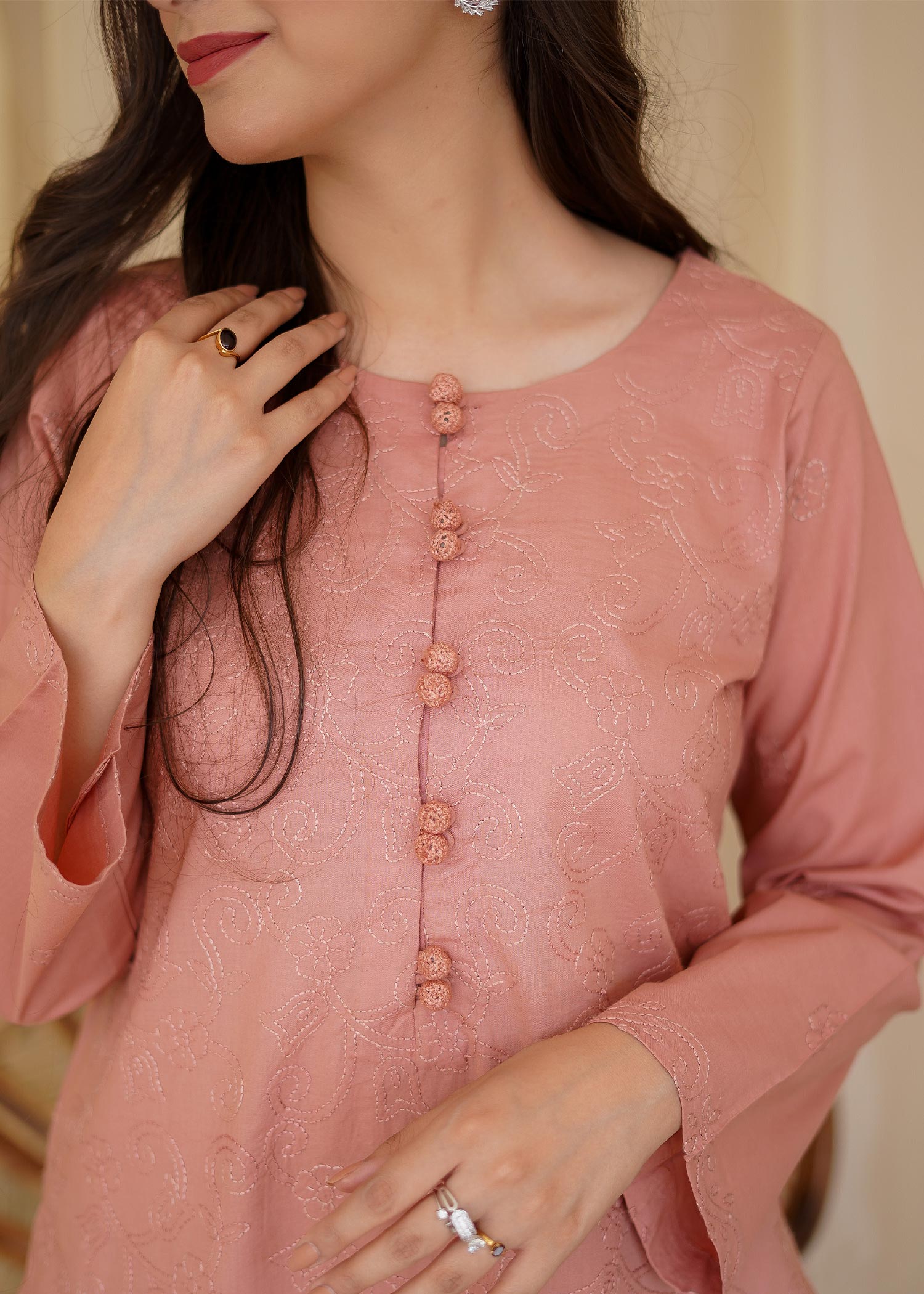 Aisling By Nirmal Tea Pink Women 2pcs