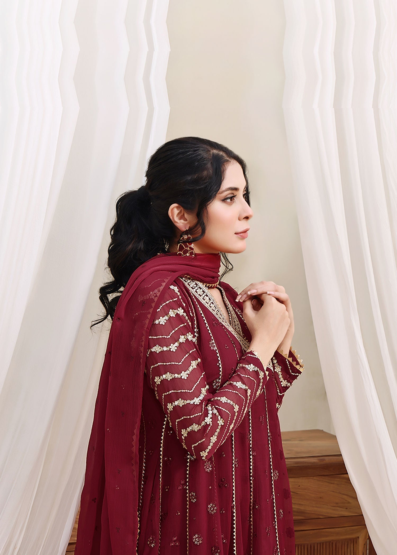 Abaan Zohan NAYAAB Maroon Women 4pcs