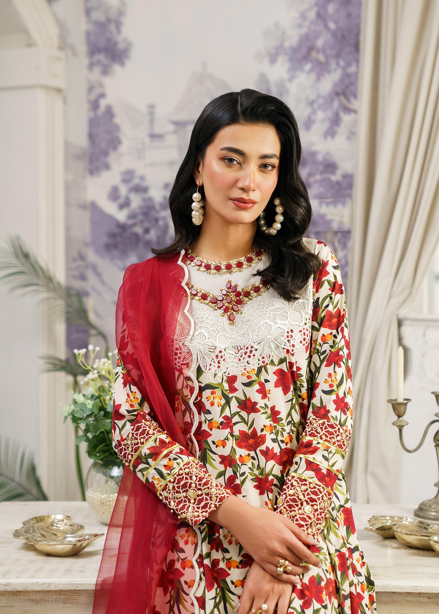 Rj’s Pret RED FLEURS| NEO | RJS PRET Women 2pcs