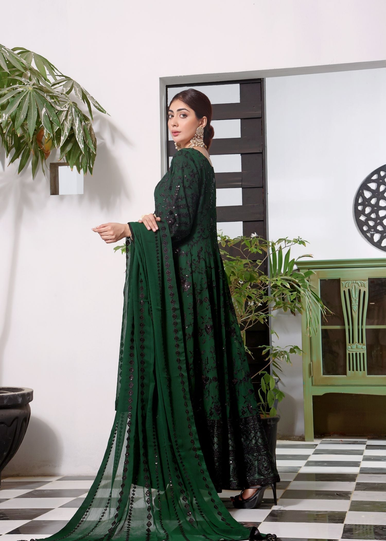 Abaan Zohan Siyaah Kaai Green Women 4pcs