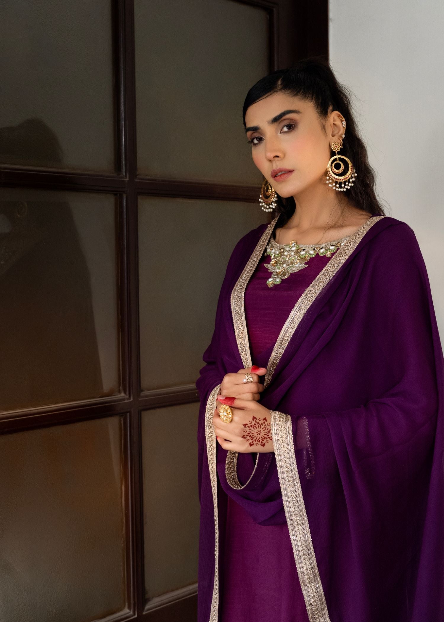 Zarsah Royal purple Trio Women 3pcs