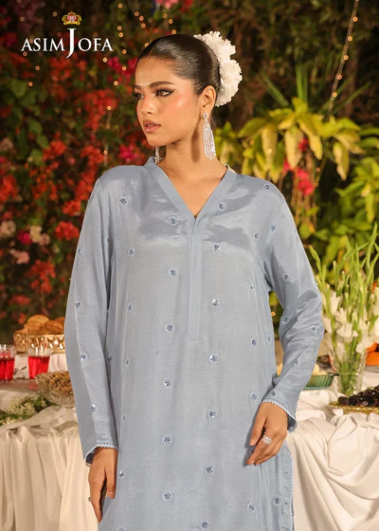 Asim Jofa AJPB 172 EMBROIDERED RAW SILK STITCHED Women 2pcs