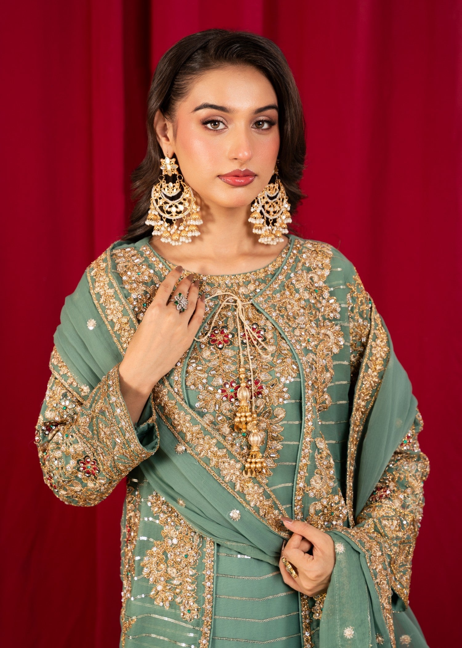 Al Burhan Apparel Maahi Green Women 3pcs