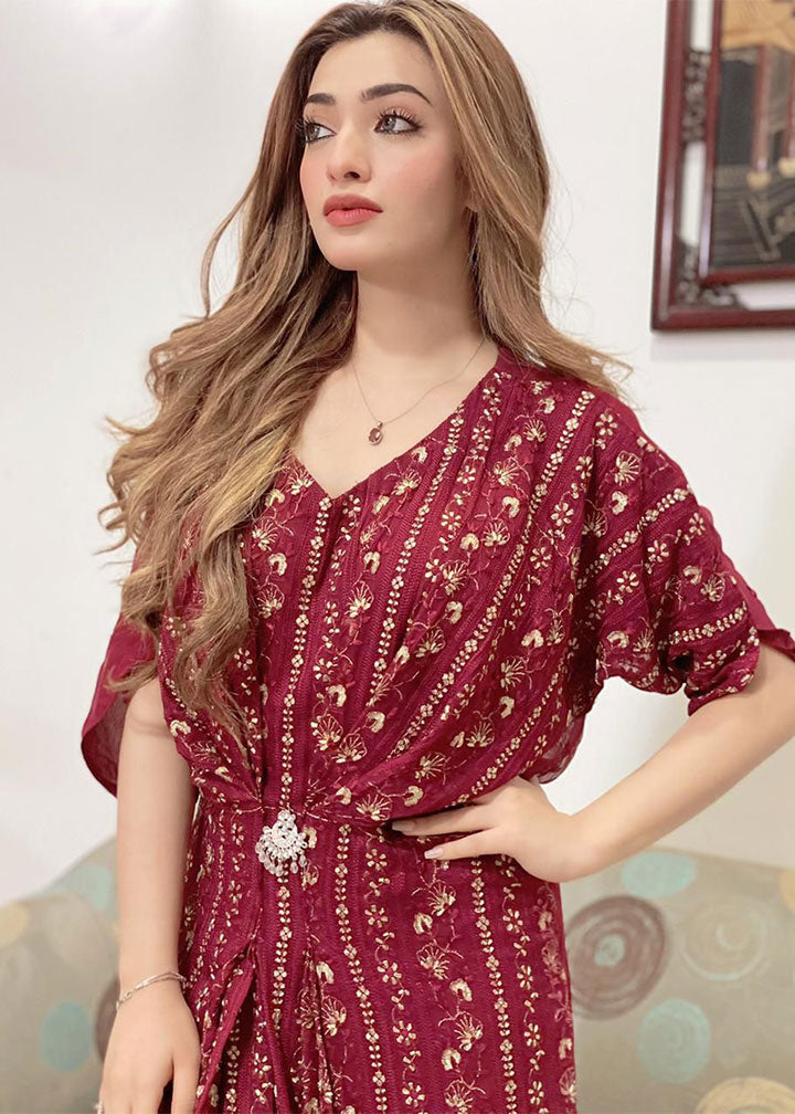 Top Notch Iris Maroon Women 2pcs