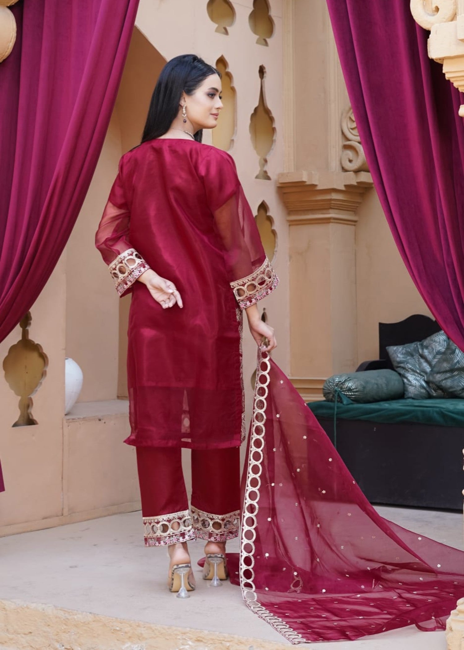 Shefoze Clothing Meer Chiffon emb Women 3pcs