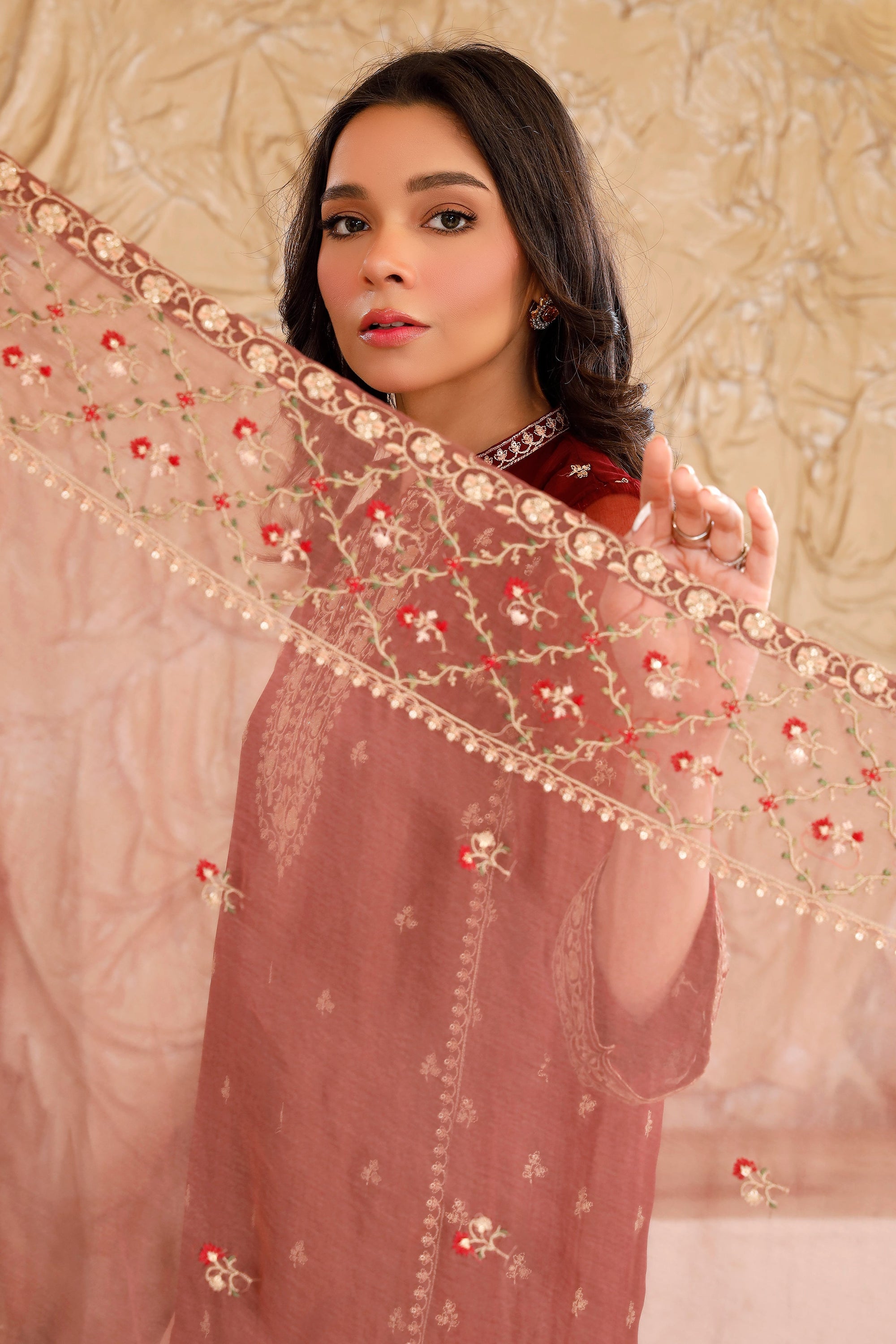 Lakhany Ready to wear Embroidered Chiffon Women 3pcs