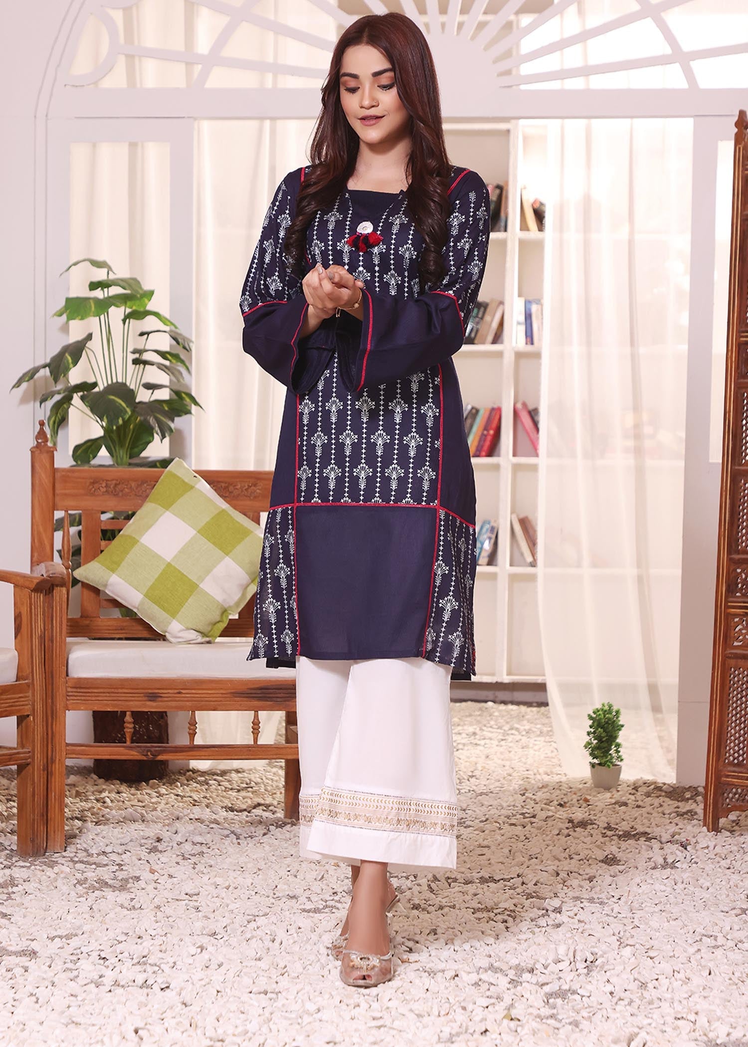 Kumash Textiles Blue Kurti Women Women 1pcs