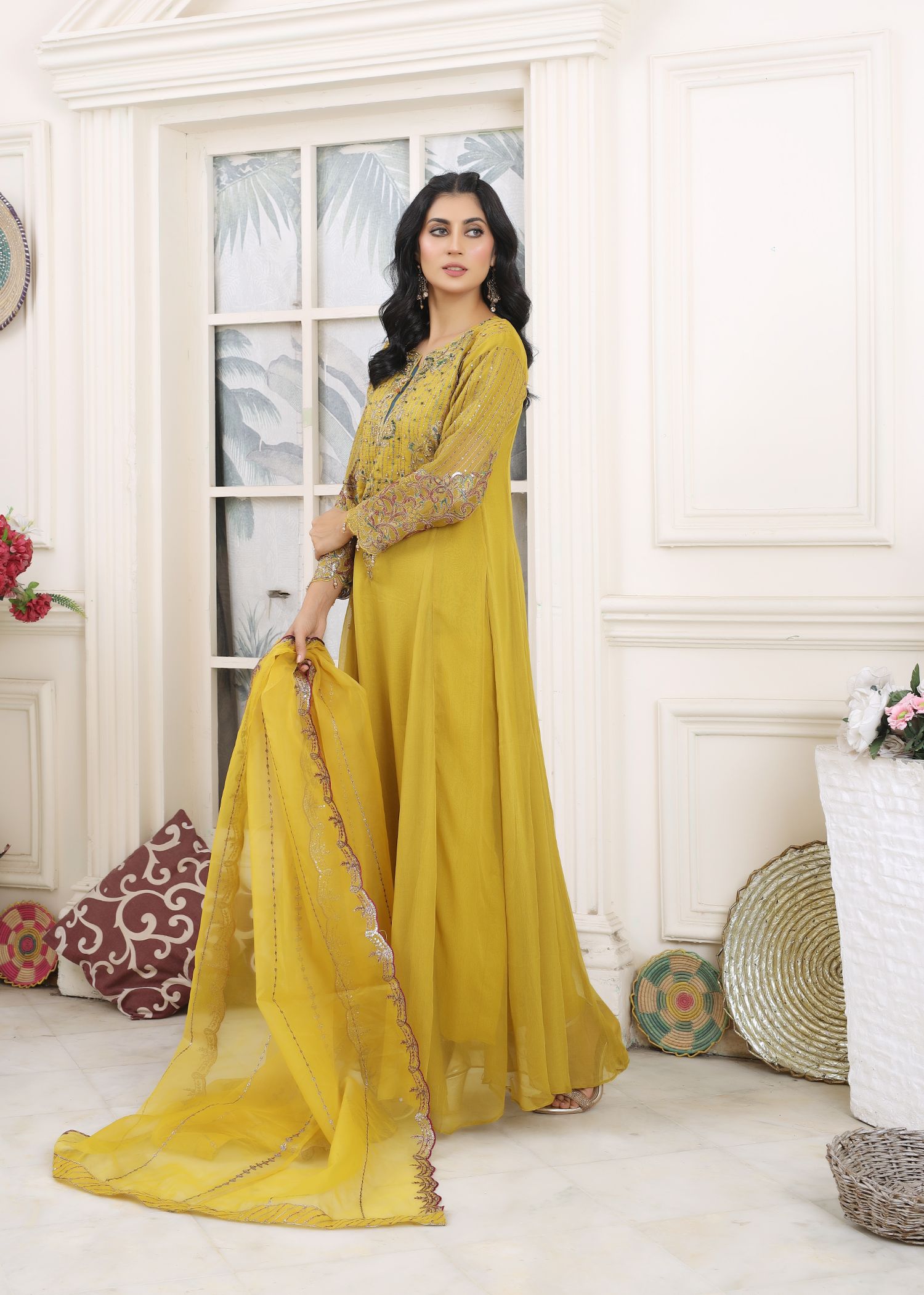 Pehnawa By Bin Akram’s SUNFLOWER SERENITY CHIFFON Women 3pcs