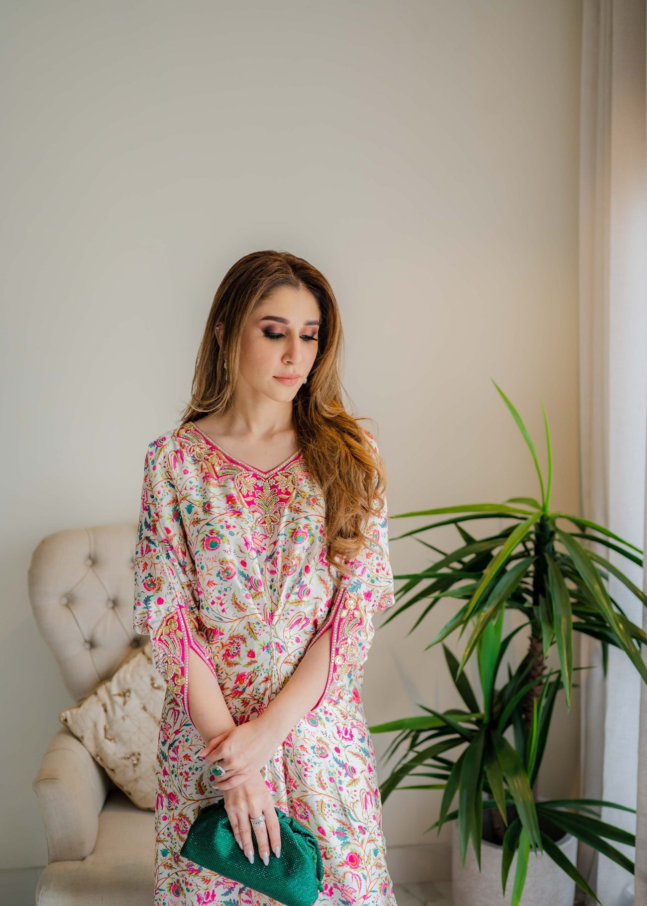 Sammy K Printed Caftan style 5 Women 1pcs