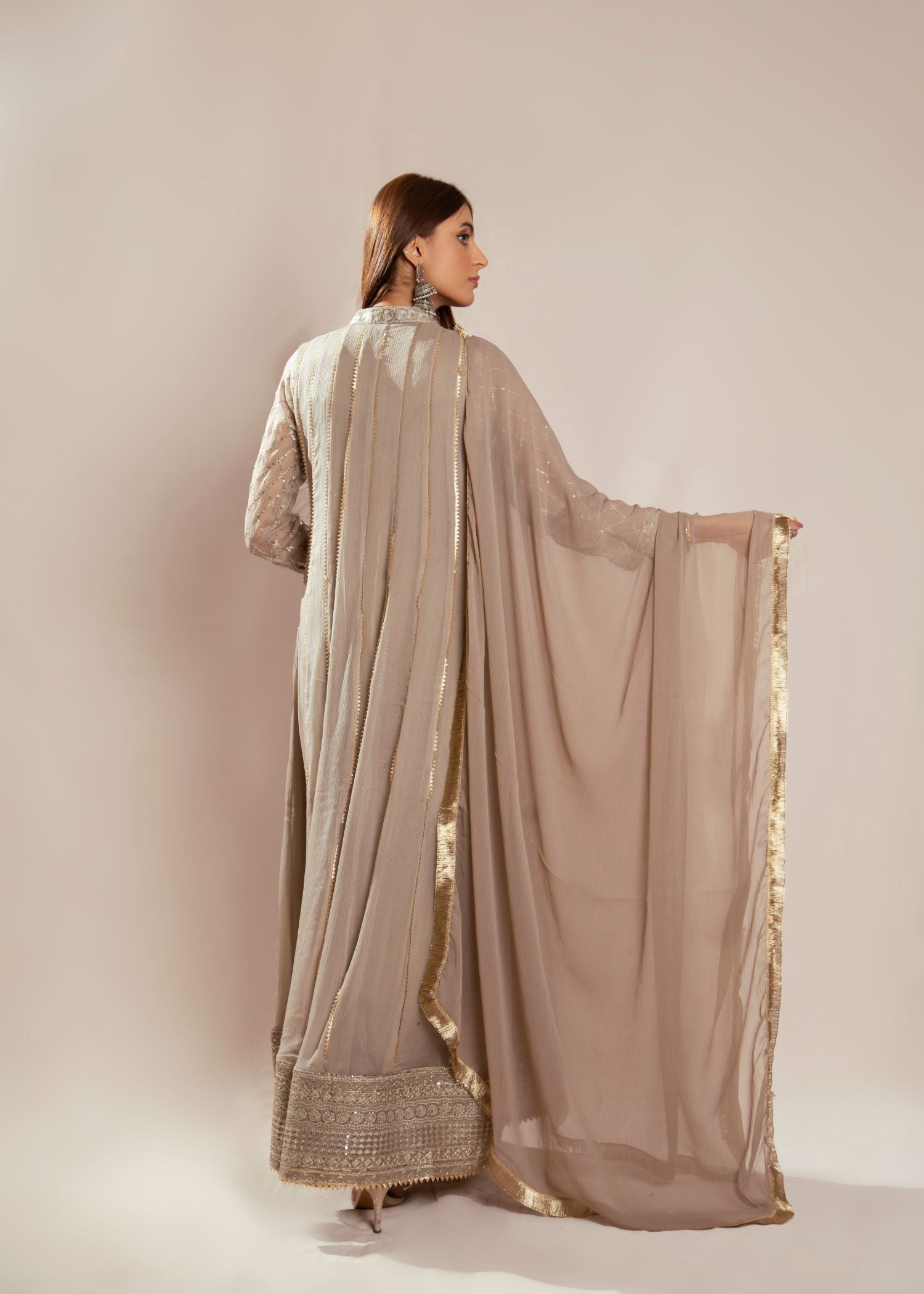 Manahils MAXI 106 DUSTY AFFAIR LIGHT BROWN Women 3pcs