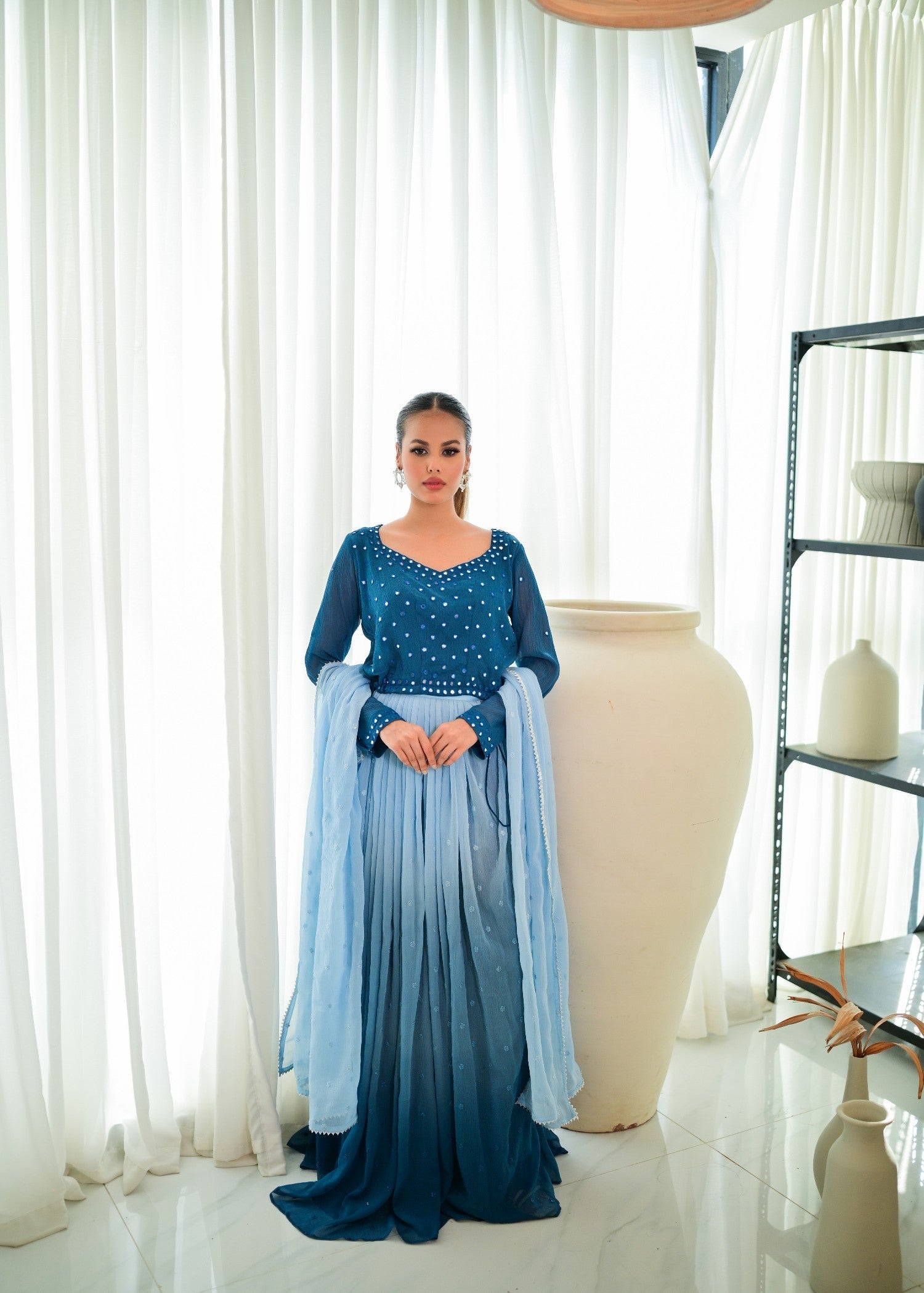 The Affordable Designer Monochrome festive Lehenga Women 3pcs