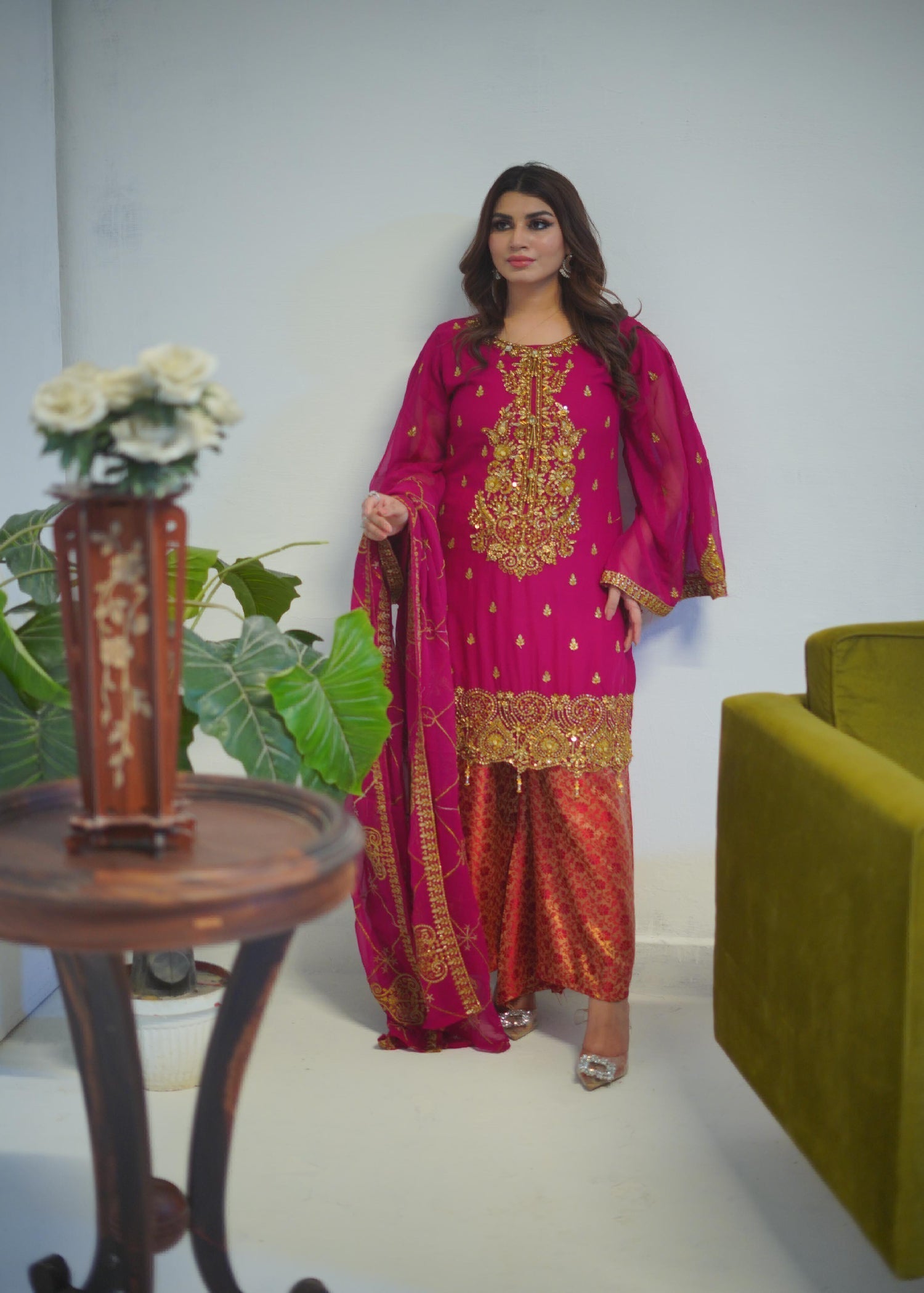 Rangoon Clothing Gulbahar Hotpink Women 3pcs