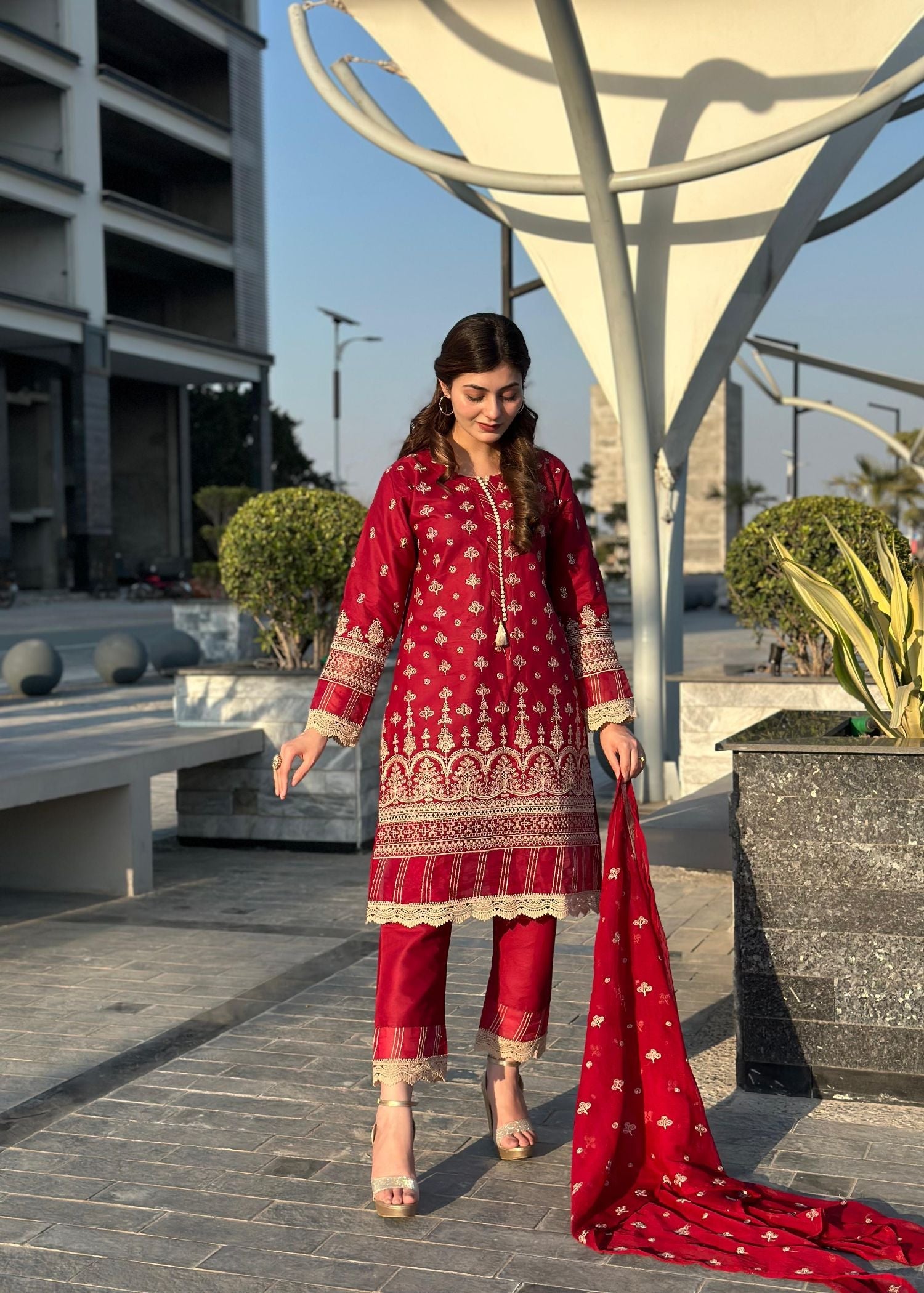 Rangoon Clothing Sleein Maroon Women 3pcs