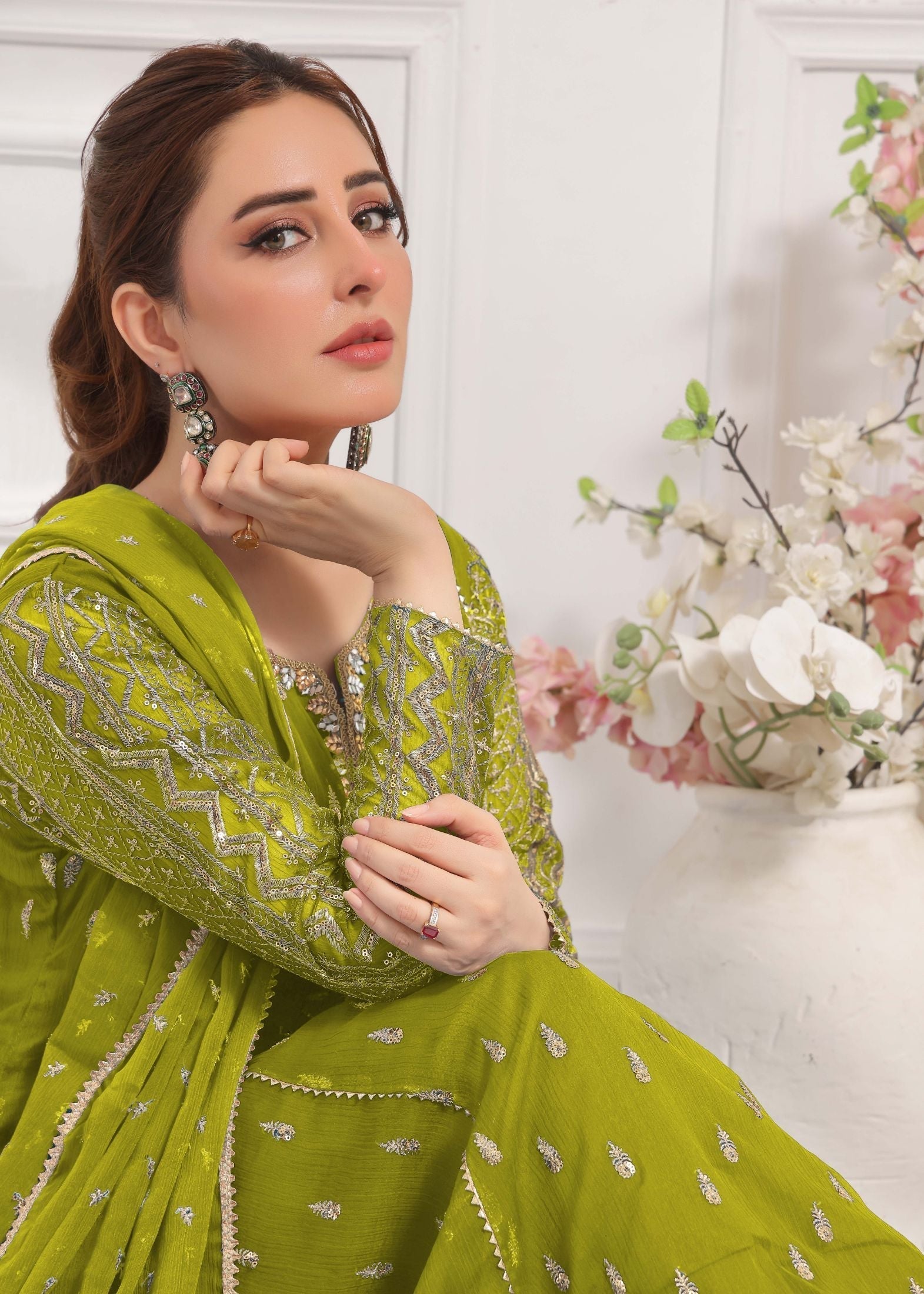 Alsiyab Bahaar Dhaani Women 3pcs