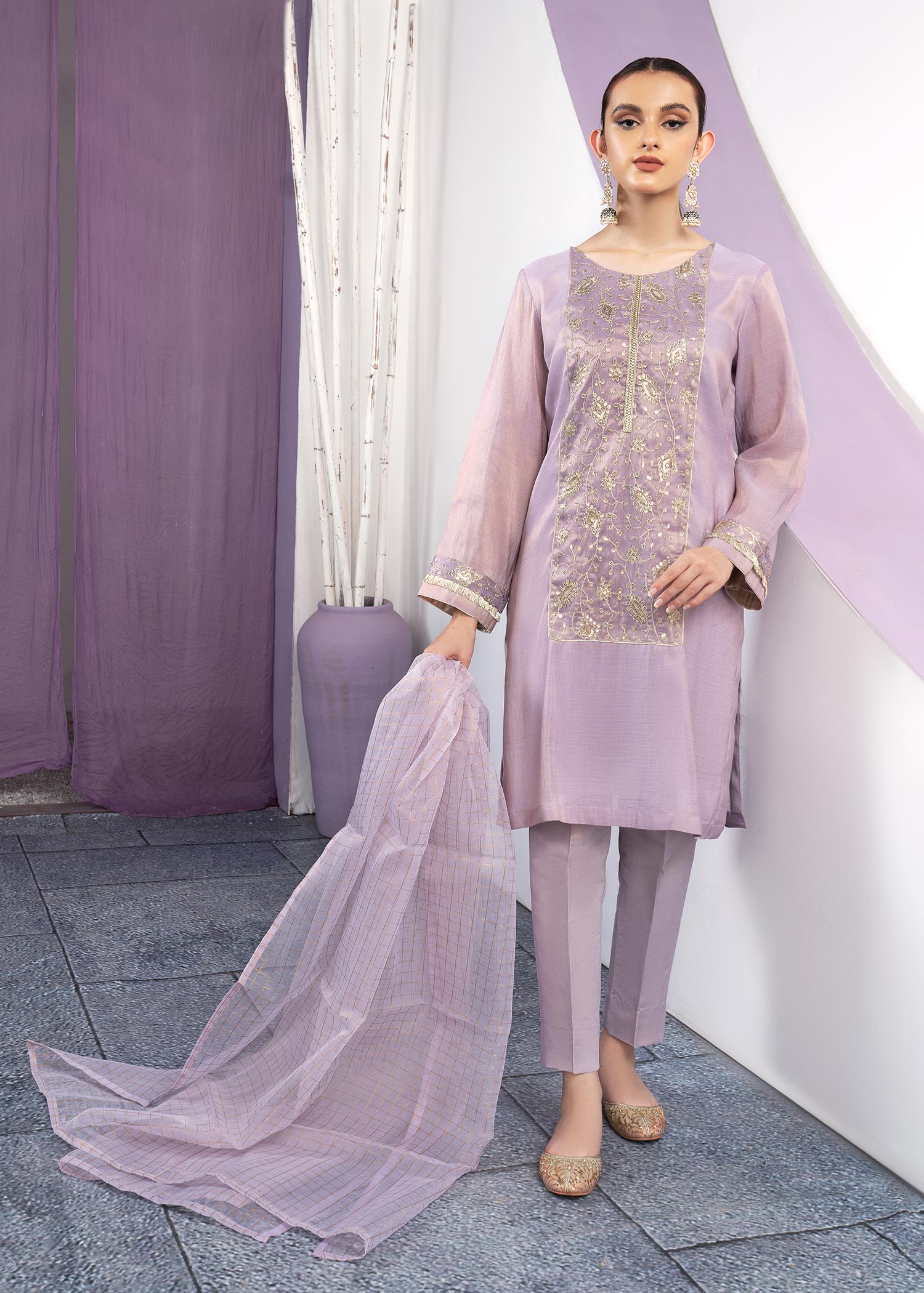 Eraj Hussain Twinkling Treasure Lilac Women 4pcs