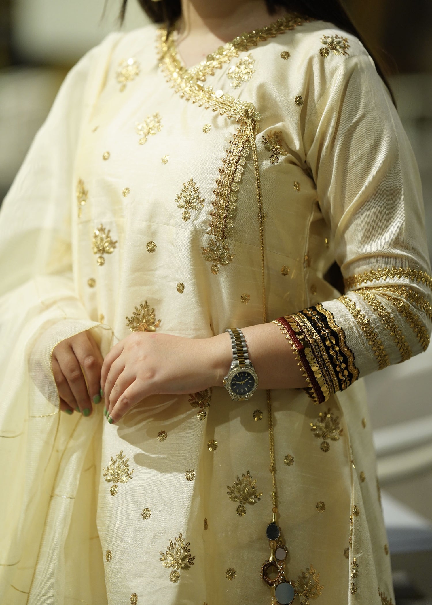 Four Season Boutique Dhaka Pilazo CREAM Women 3pcs