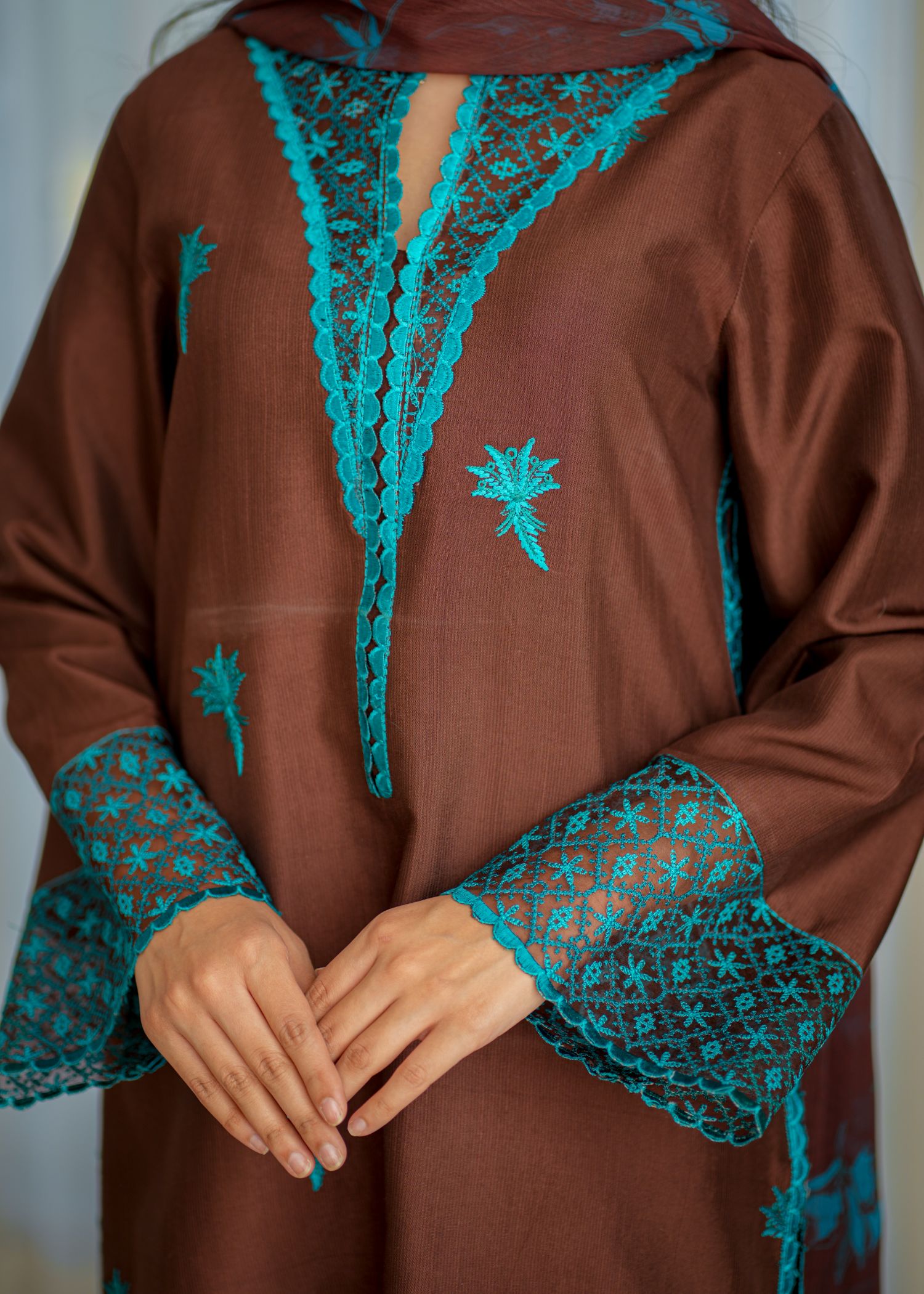 Fozia Khalid Cocoa Women 3pcs