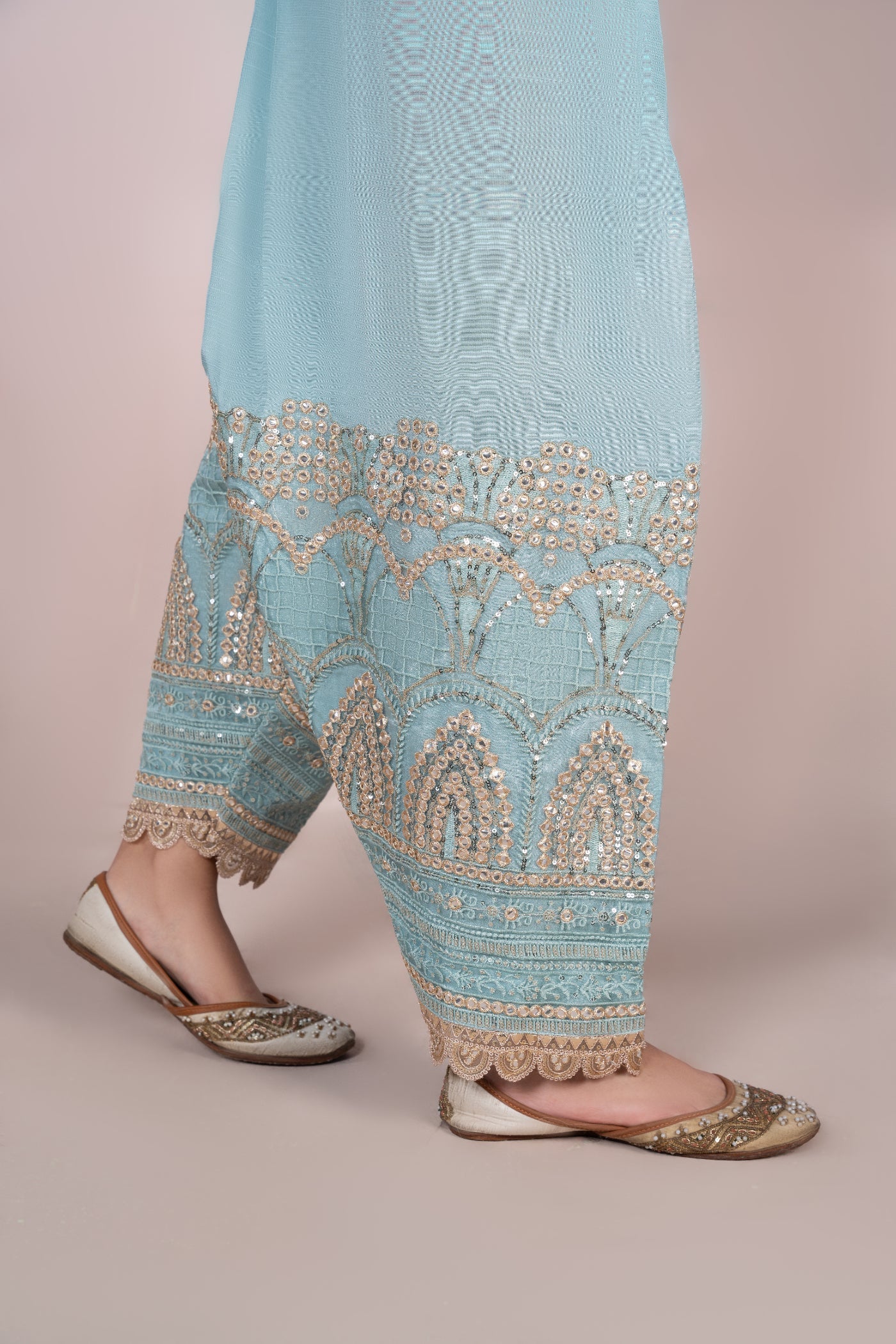 Rang-e-Meeras Punjabi Gotta Shalwar Women 1pcs