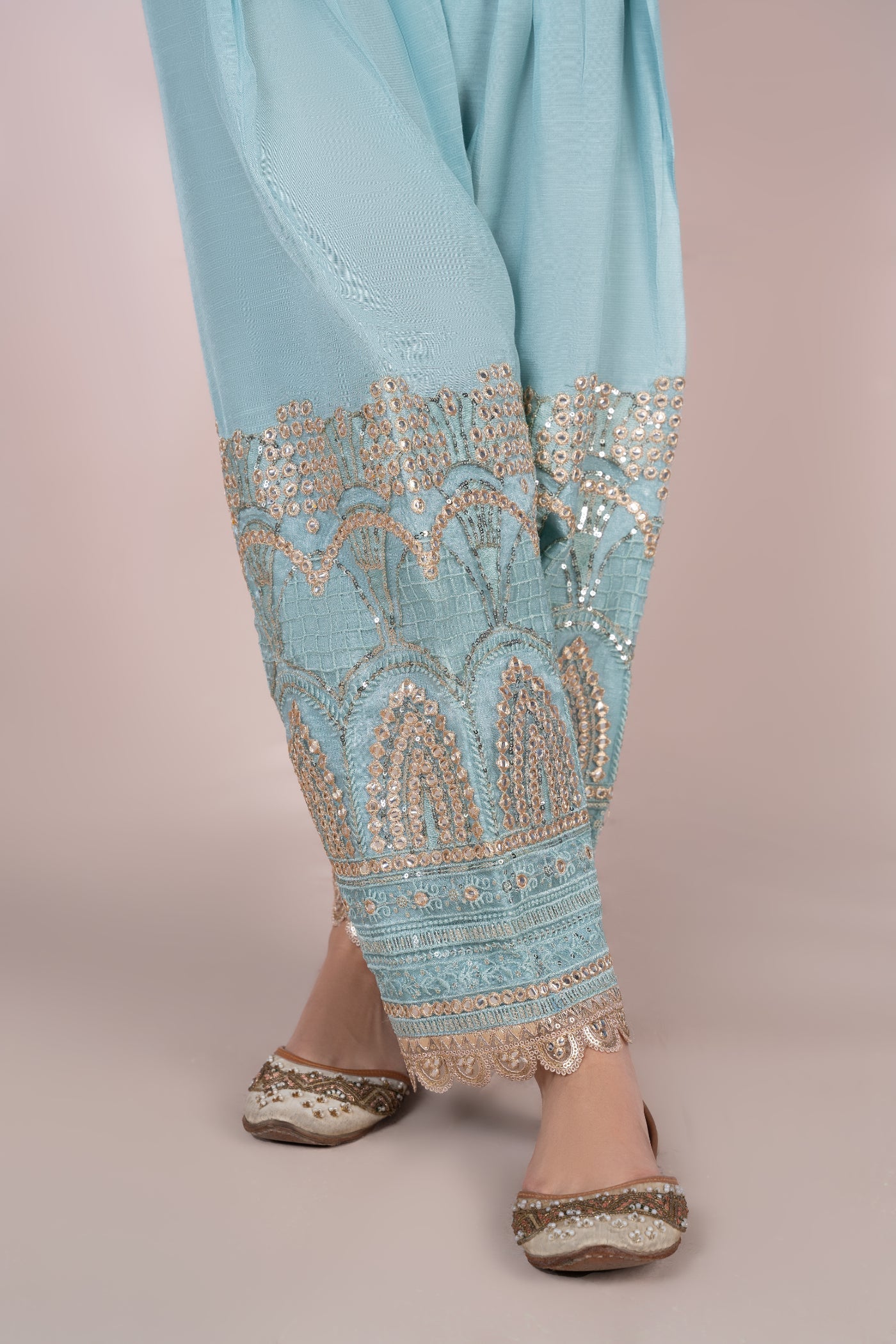 Rang-e-Meeras Punjabi Gotta Shalwar Women 1pcs