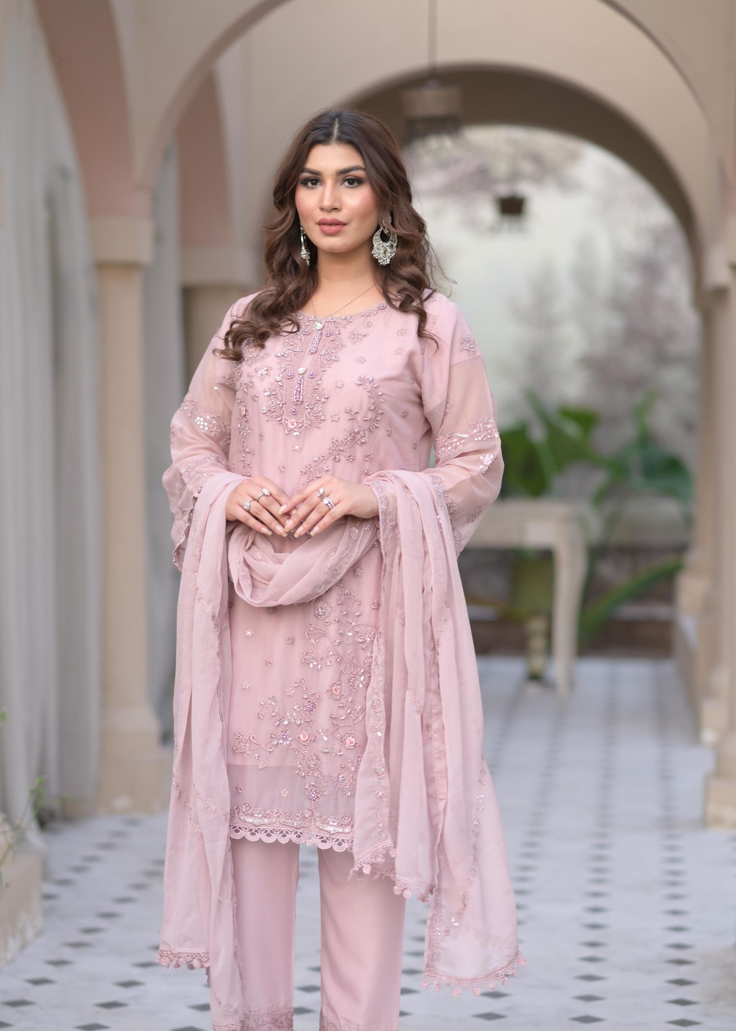 Rangoon Clothing Zariya Pastel Pink Women 3pcs