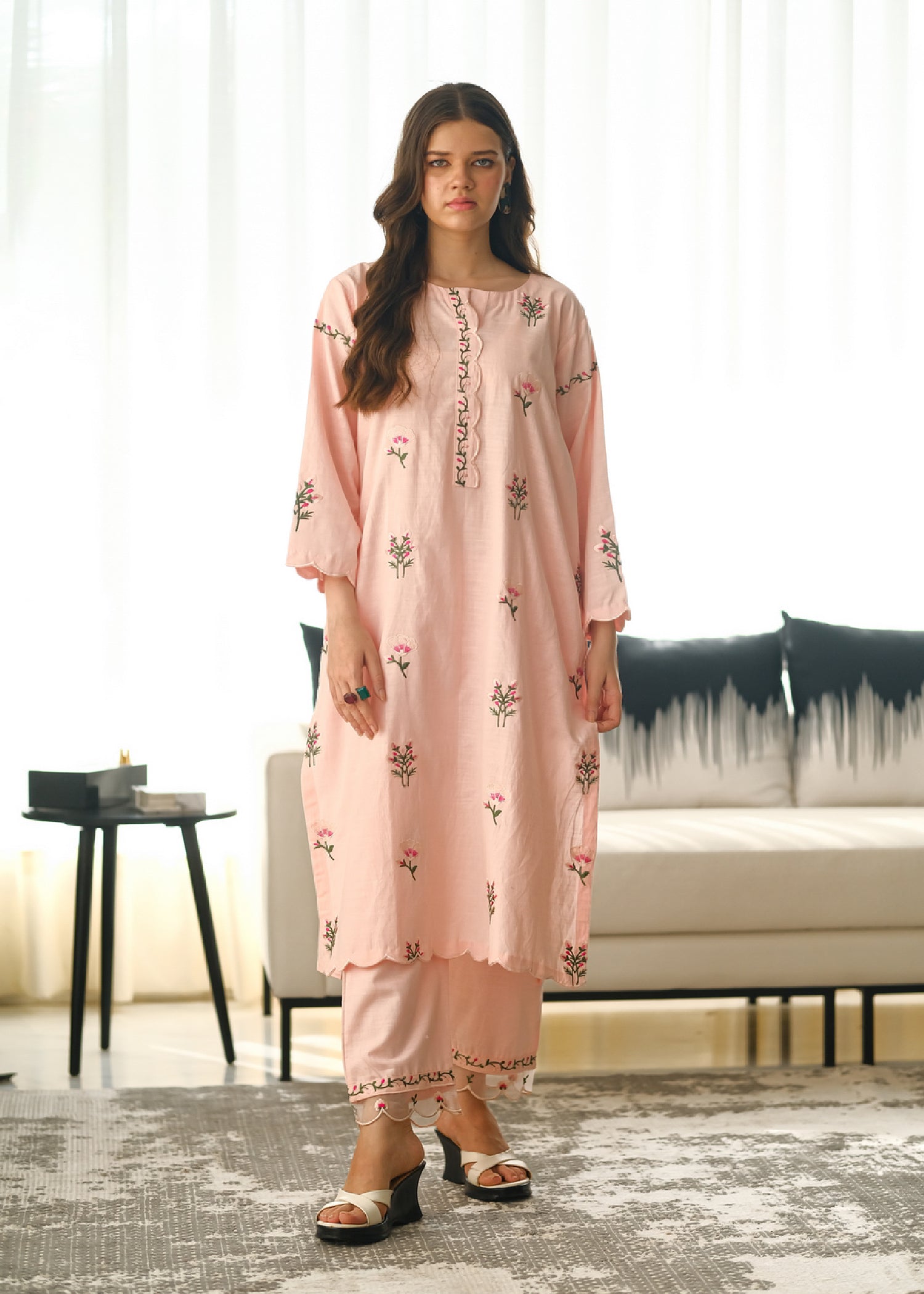 Sprinkles Pastel Bloom Embroidered Women 2pcs