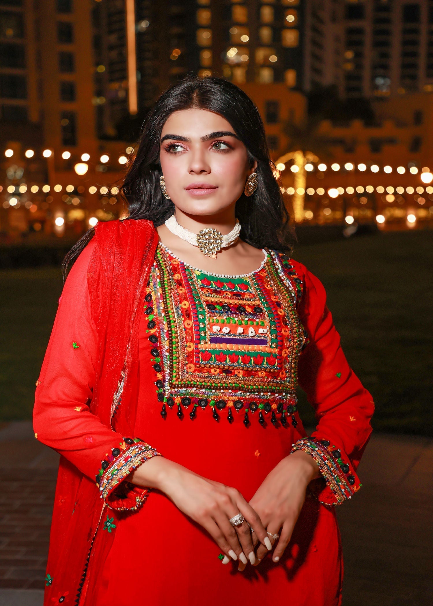 Khuda Baksh Creations Z 282 Red Women 4pcs