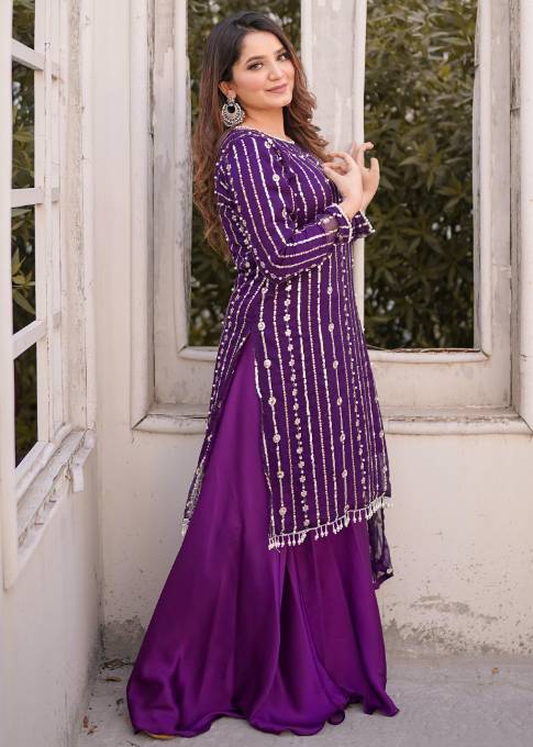 Rangoon Clothing Taabir Purple Women 3pcs