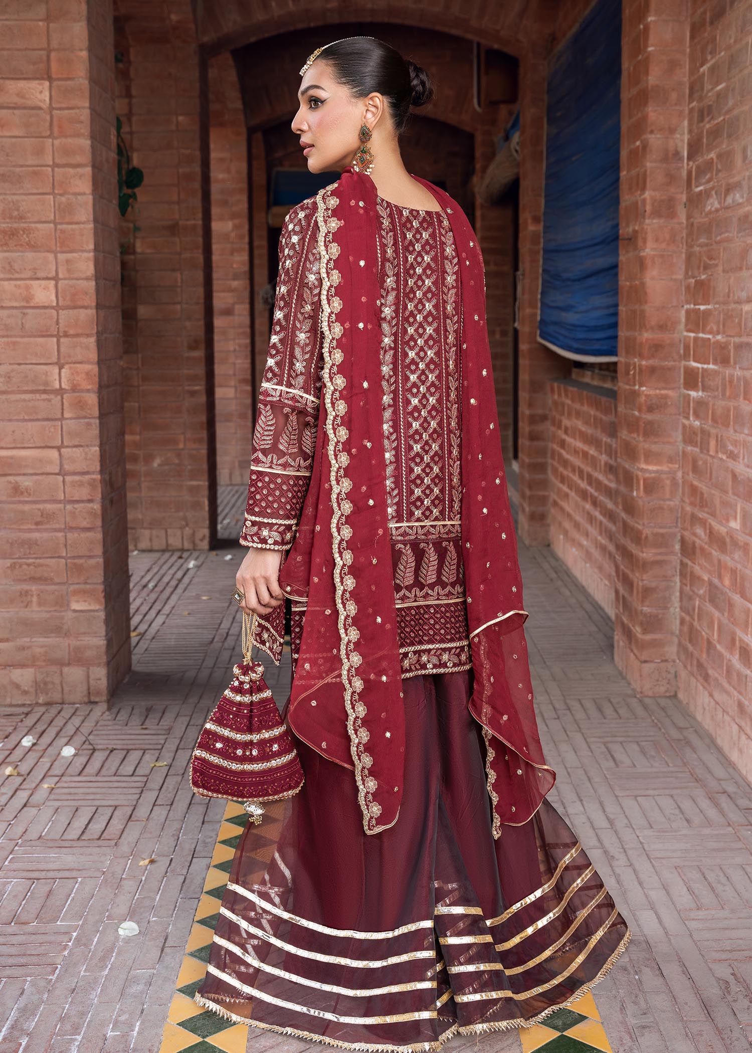 Misl Seriyah Maroon Women 3pcs