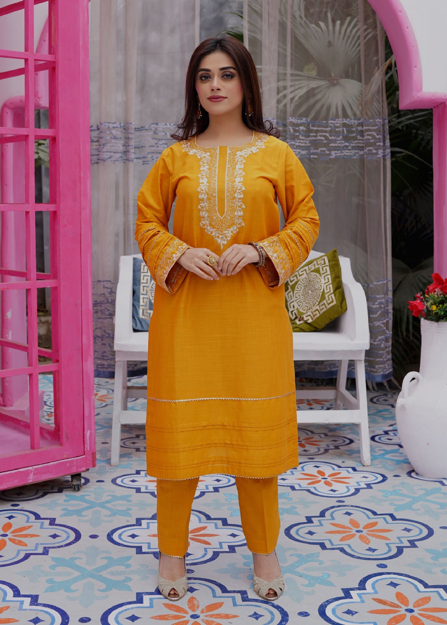 Yolo Pret GOLDEN TILLA EMBROIDERED LAWN EMB S24 0008 Women 2pcs