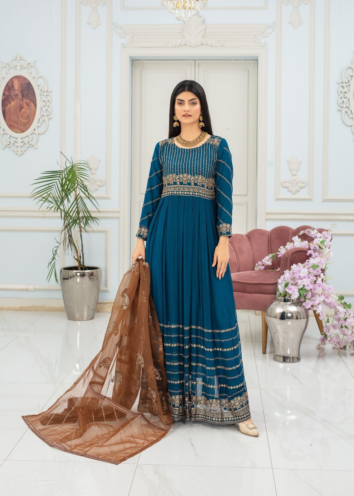 Pehnawa By Bin Akram’s MAJESTIC SEQUINS CHIFFON Women 3pcs