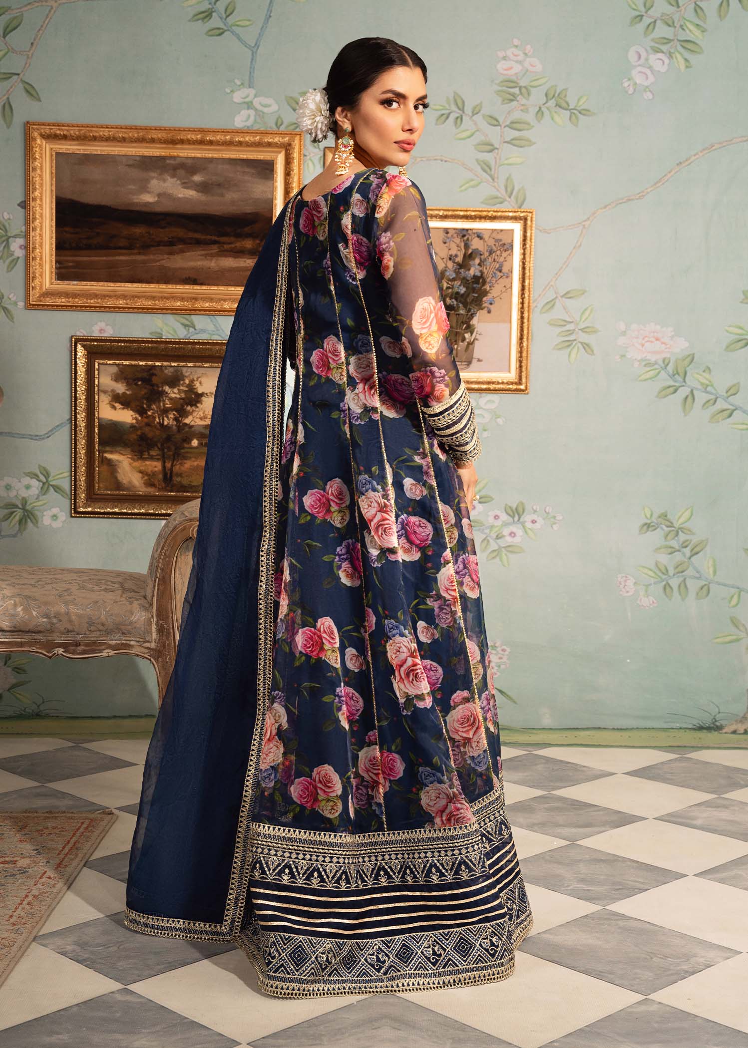 Rang-e-Haya Zaafia (Navy Blue) Women 4pcs