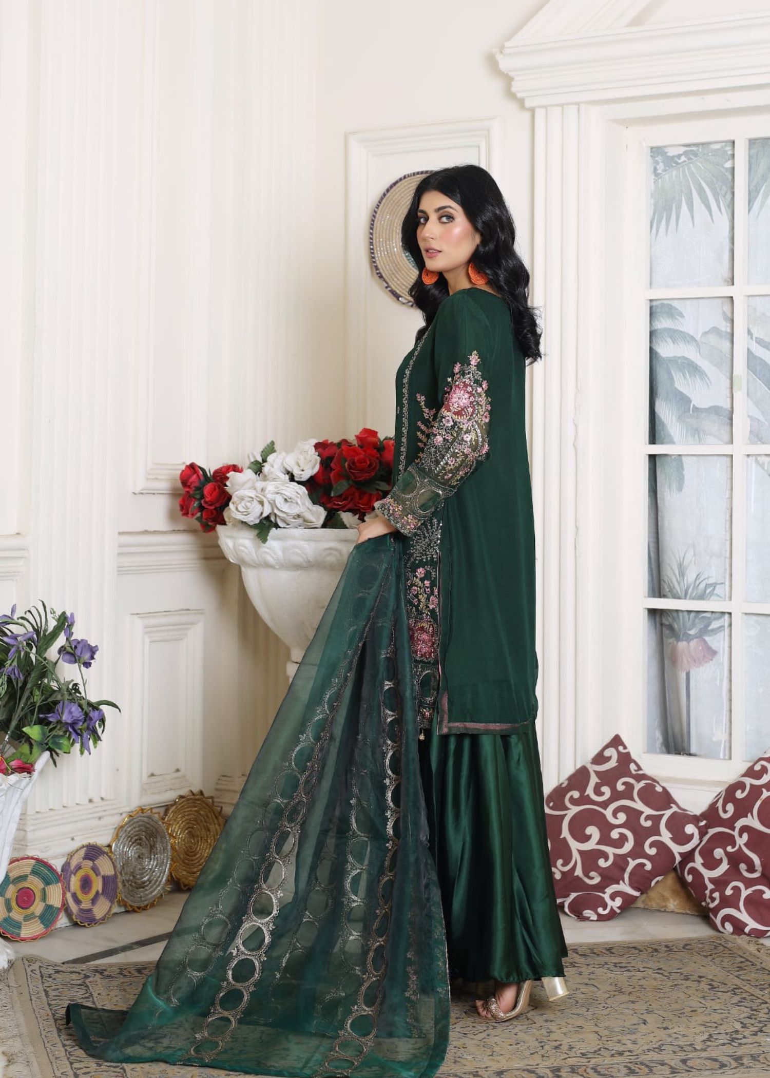 Pehnawa By Bin Akram’s GRACEFUL GREEN CHIFFON Women 3pcs