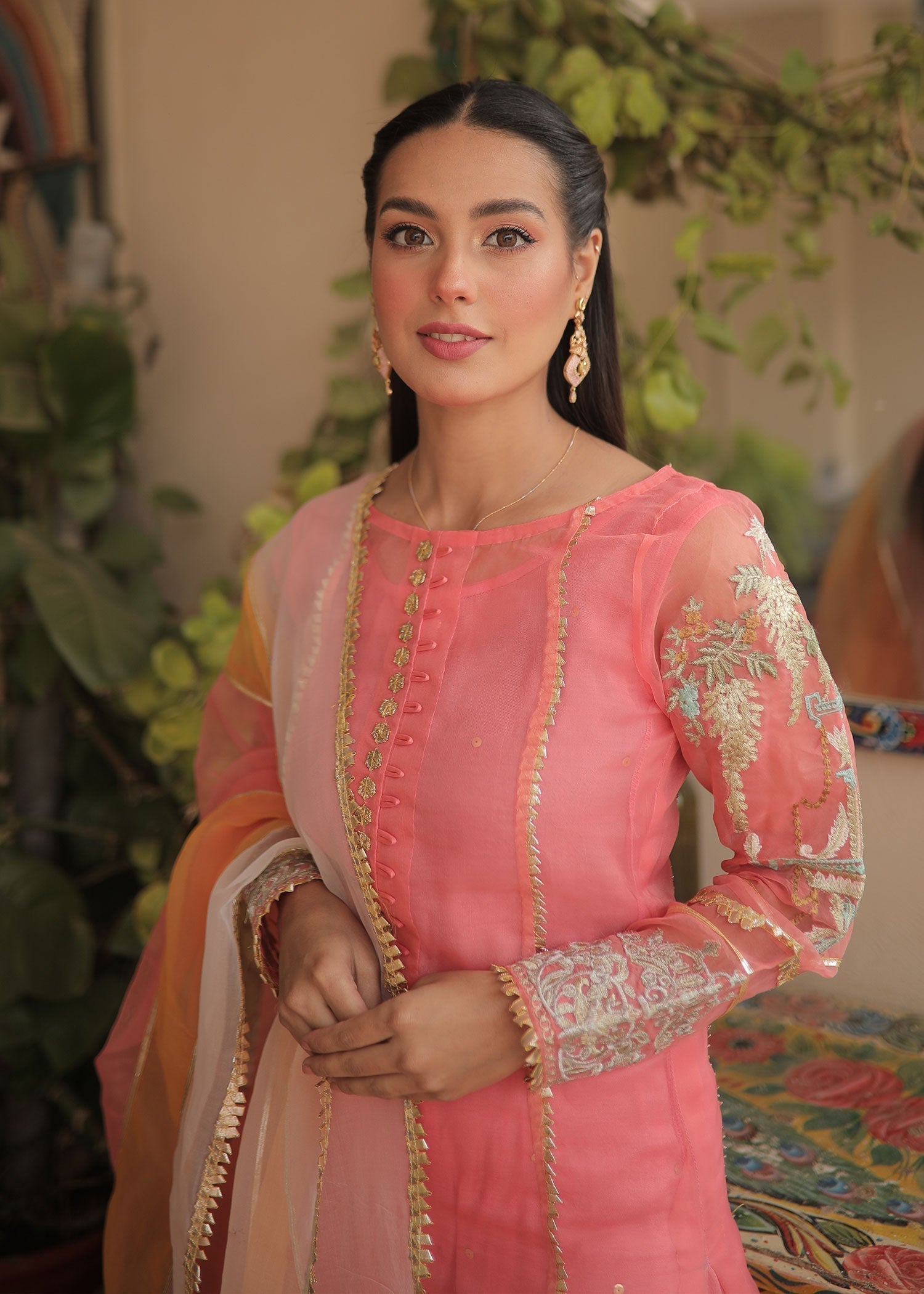 Hem Lotus Outfit Pink Women 4pcs