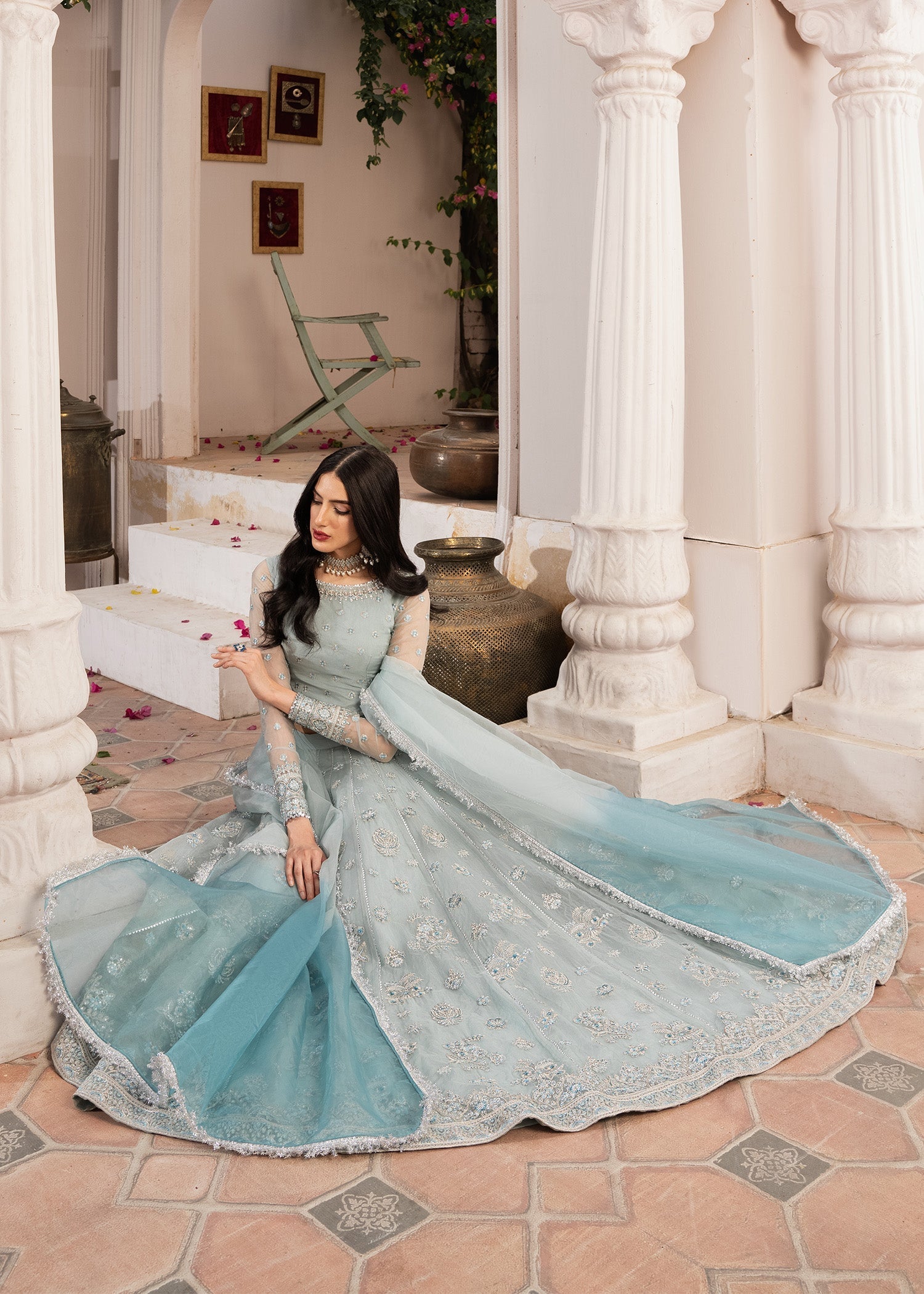 Rang-e-Haya Aysel (Ice Blue) Women 3pcs