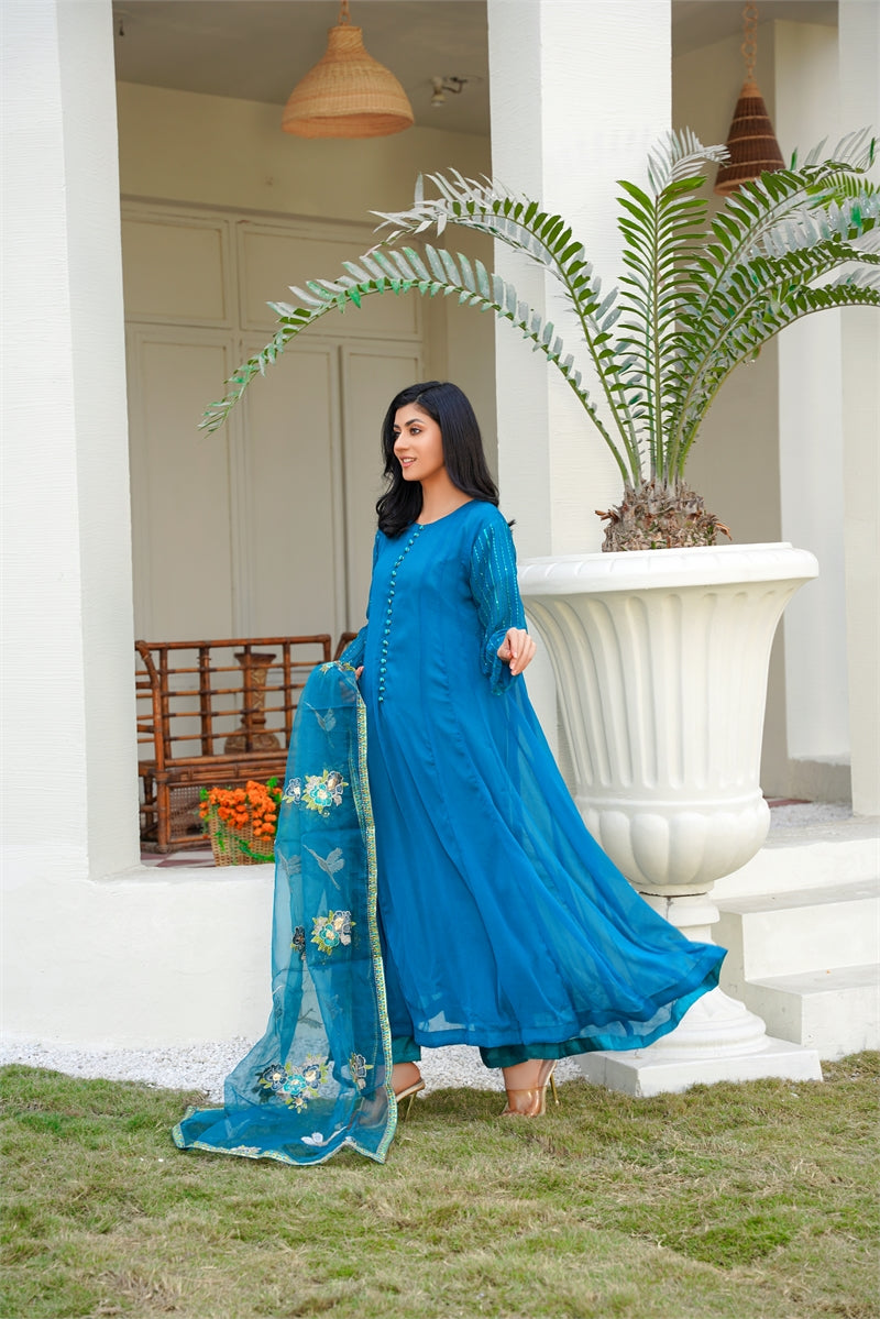 Rang Riwaj Nazakat party dress stitched Women 3pcs