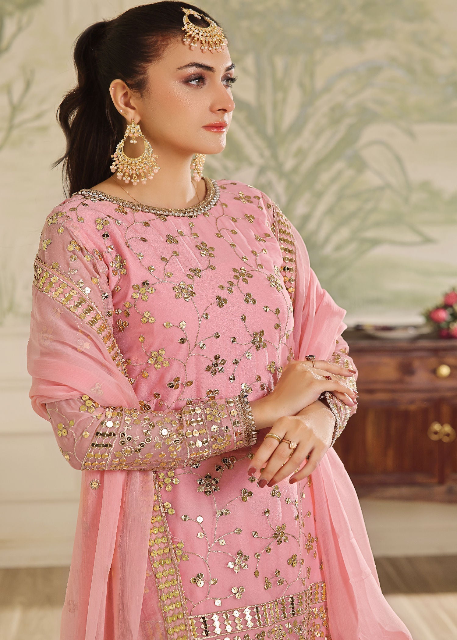 Ayesha Closet Mehndi Pink Women 3pcs