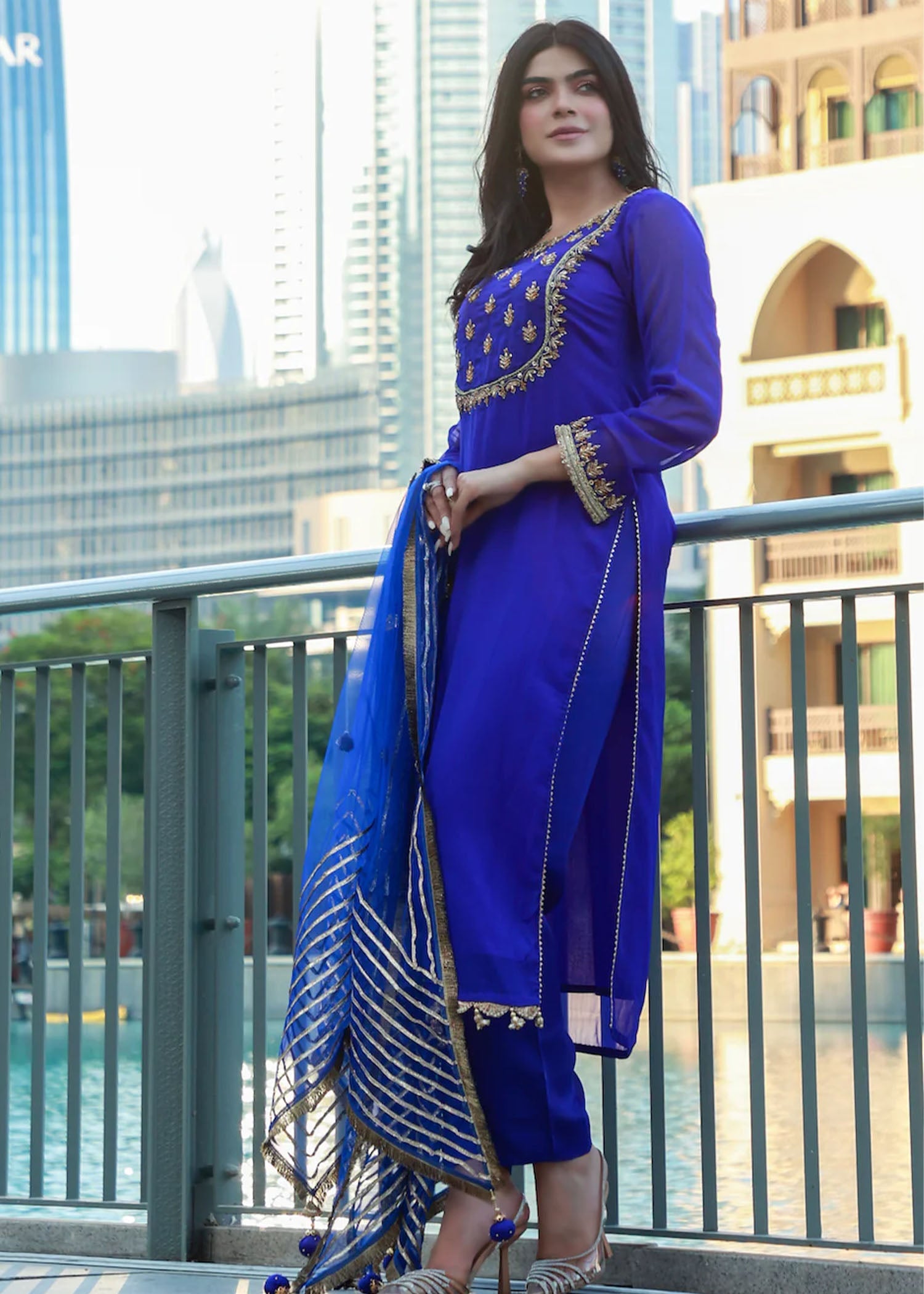 Khuda Baksh Creations Z 278 Blue Women 4pcs
