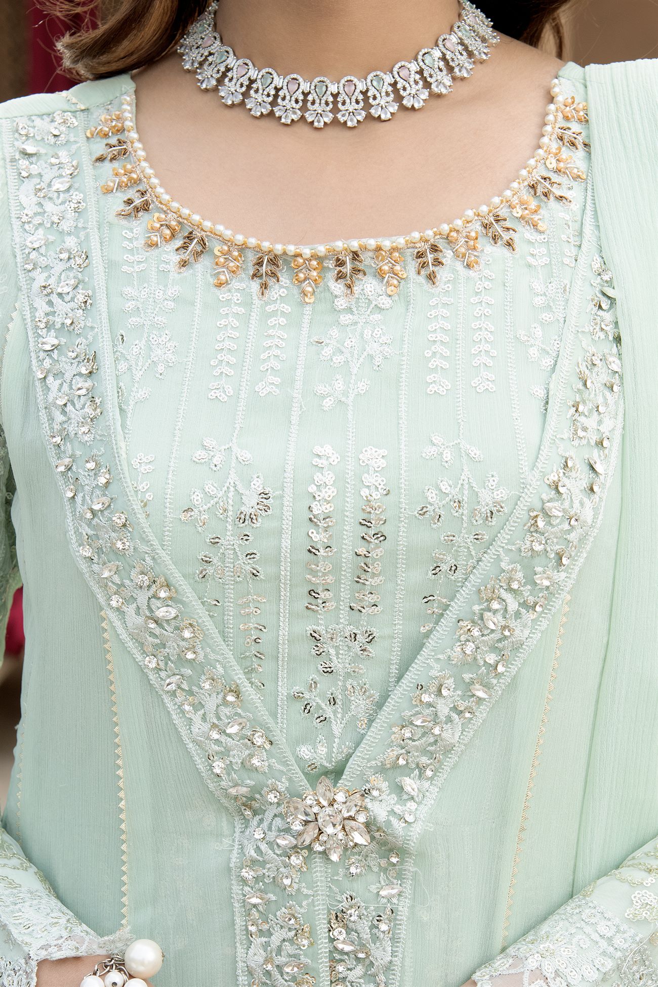 Manahils B 005 PASTEL GREEN Women 4pcs