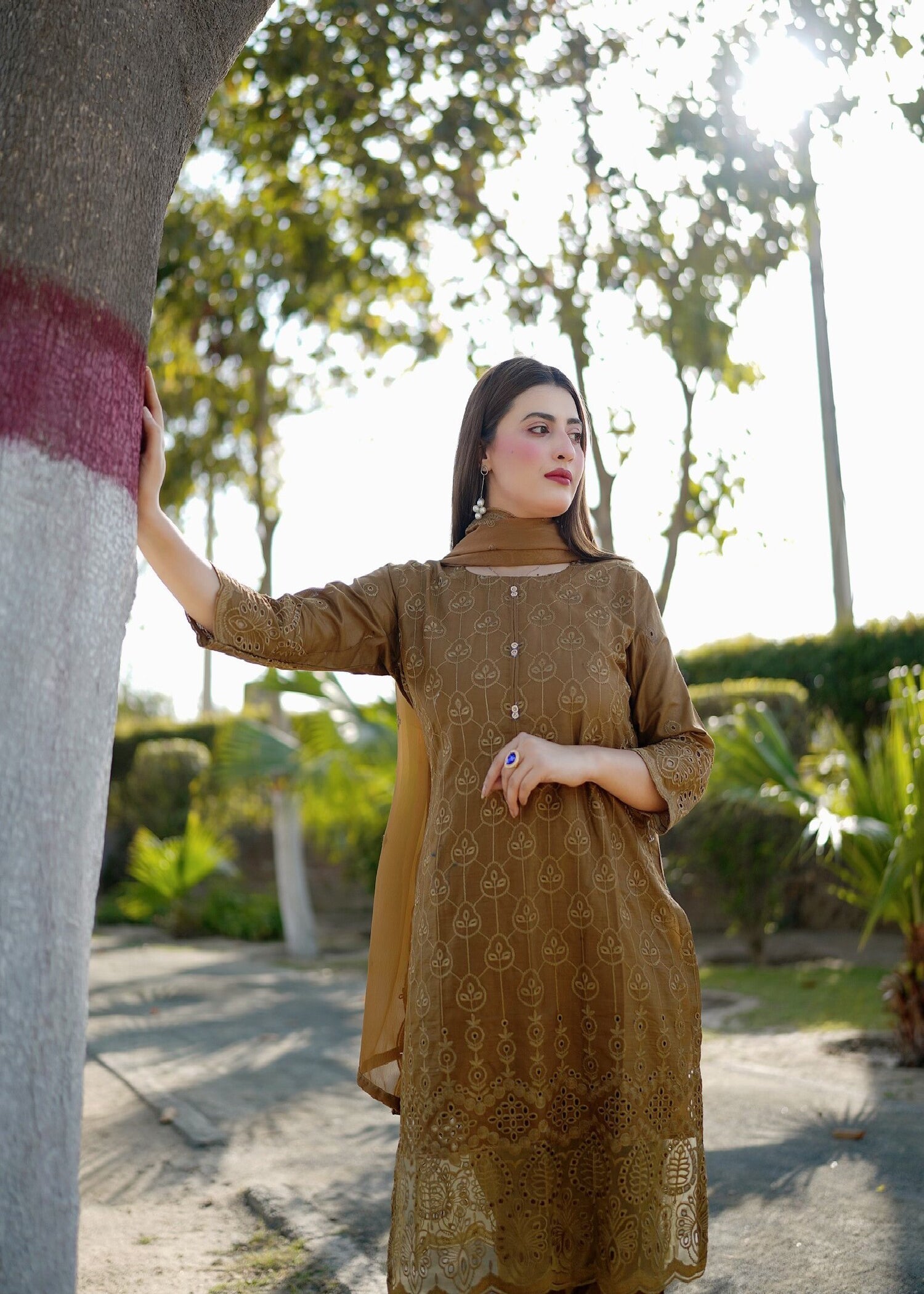 Four Season Boutique Forever Cotton Camel Brown Women 3pcs