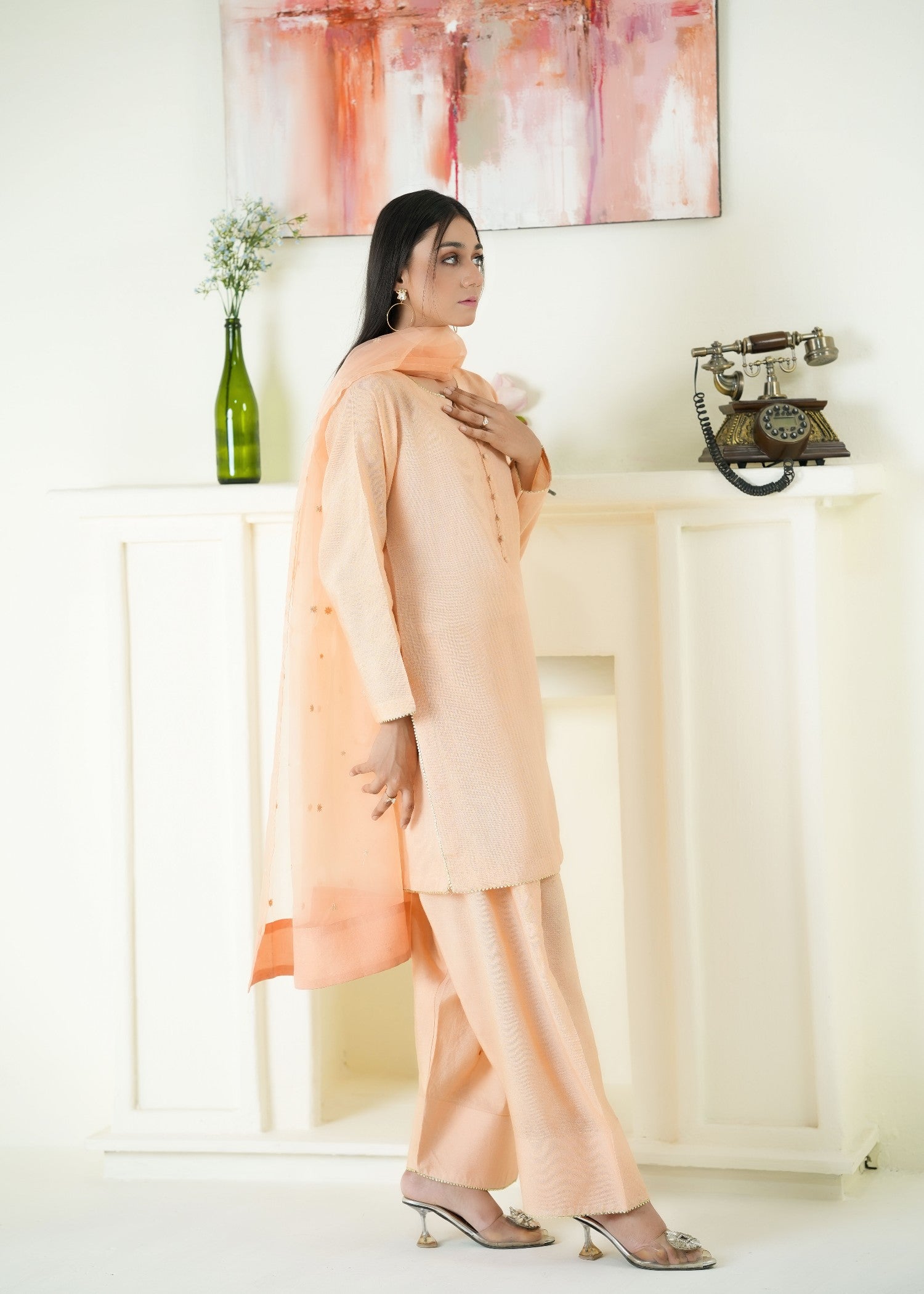 Alyssa PEACH FARSHI SHALWAR ALLF005 Women 3pcs